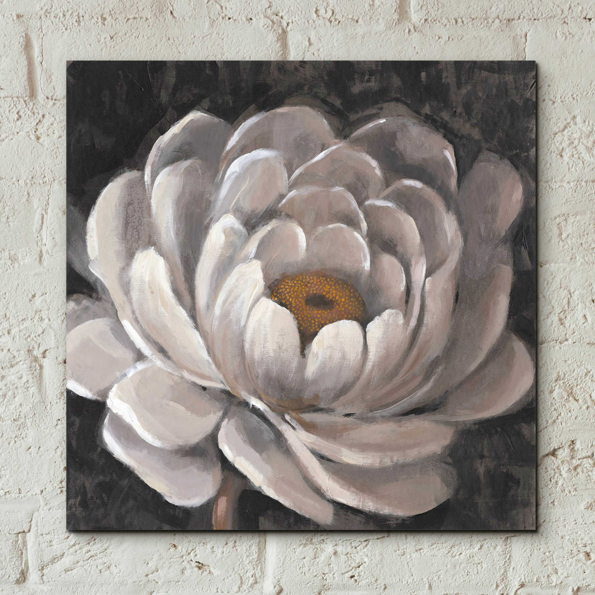 Epic Art 'Nuetral Fleur II' by Tim O'Toole, Acrylic Glass Wall Art,12x12