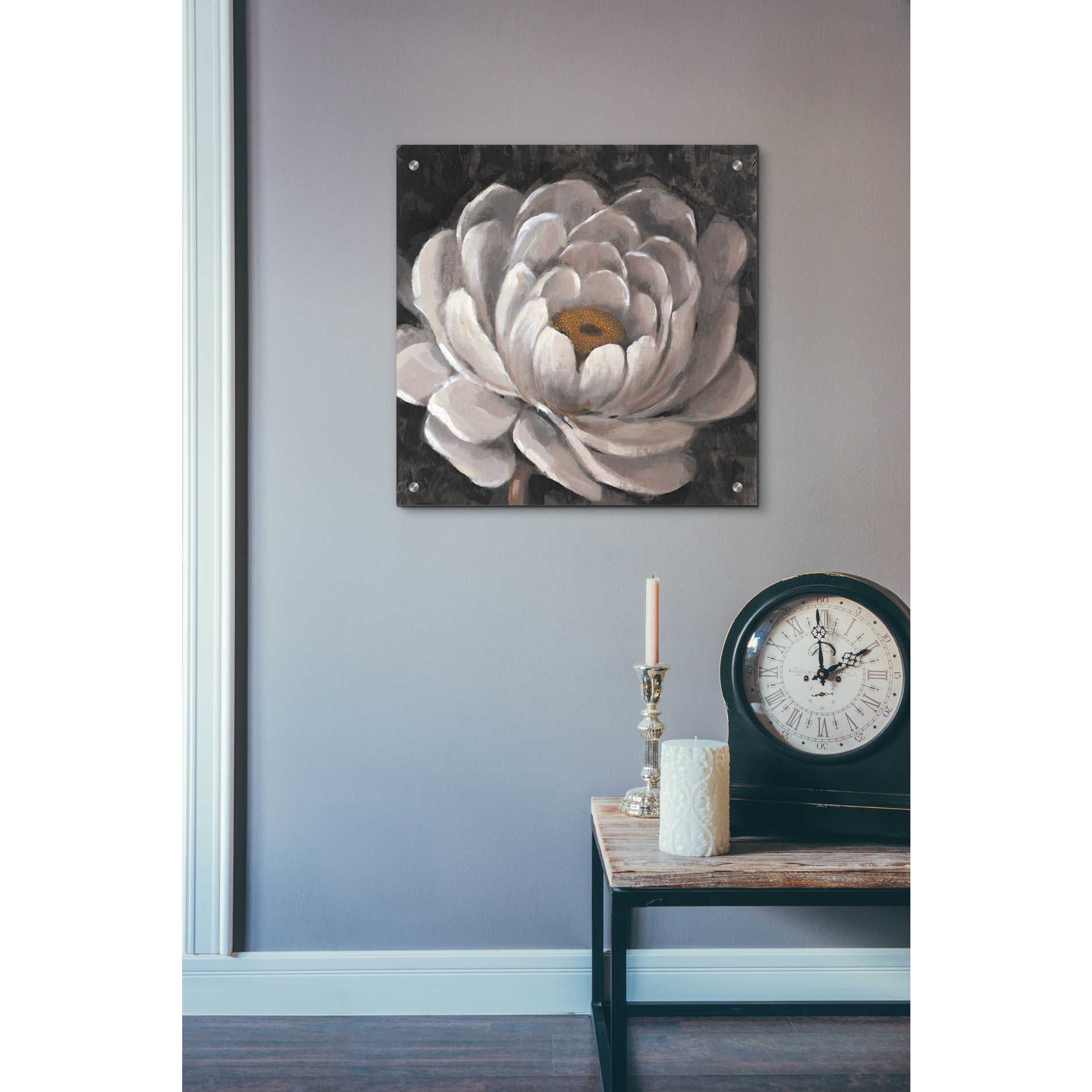 Epic Art 'Nuetral Fleur II' by Tim O'Toole, Acrylic Glass Wall Art,24x24