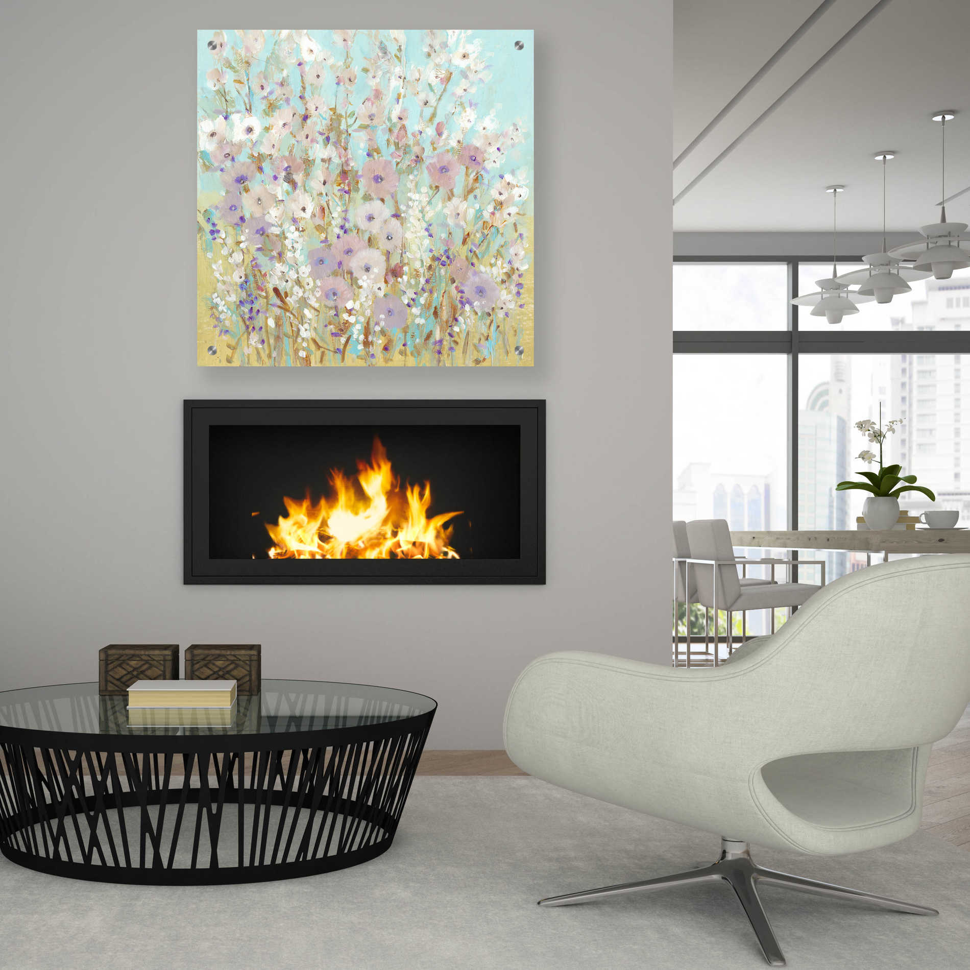 Epic Art 'Mixed Flowers I' by Tim O'Toole, Acrylic Glass Wall Art,36x36