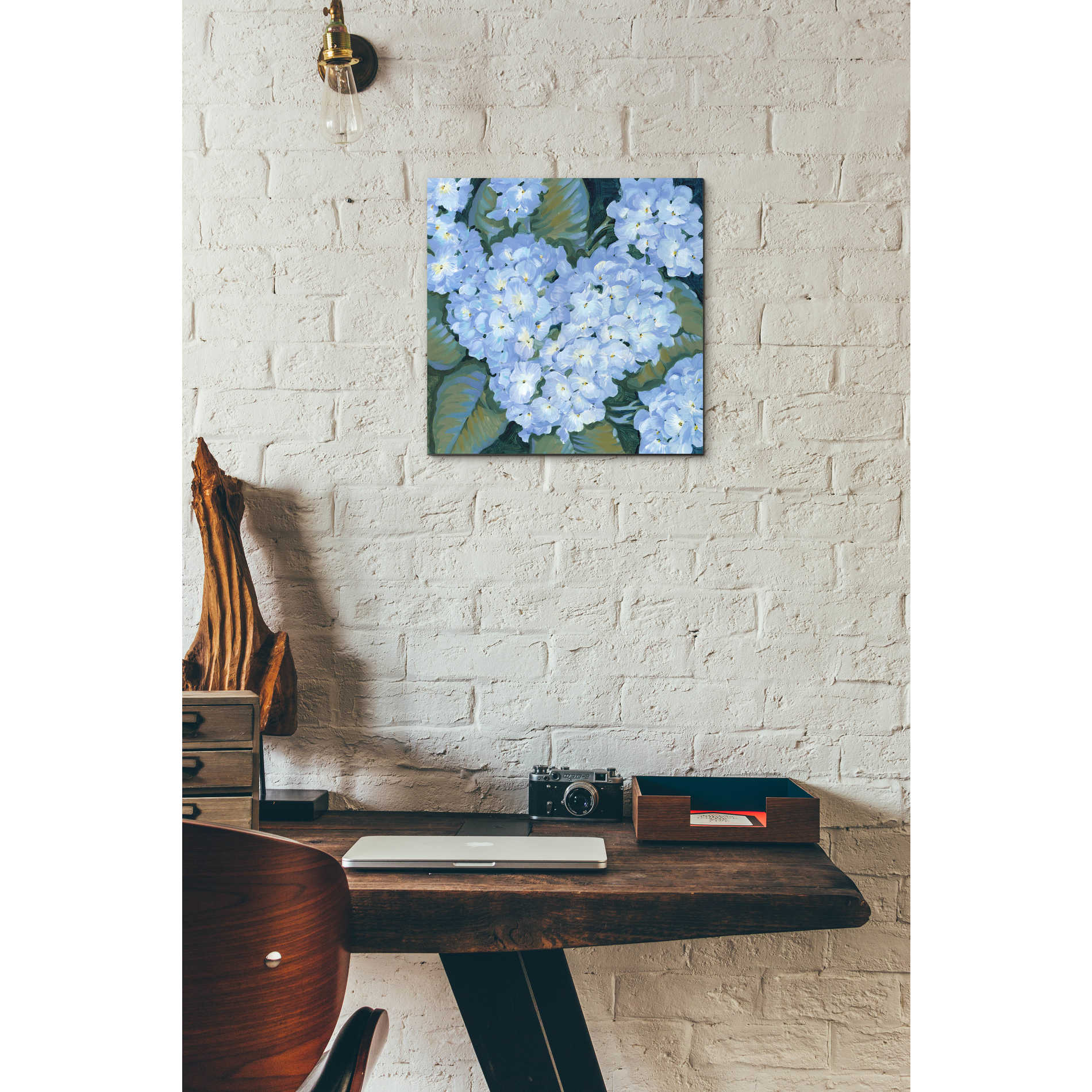 Epic Art 'Blue Hydrangeas II' by Tim O'Toole, Acrylic Glass Wall Art,12x12