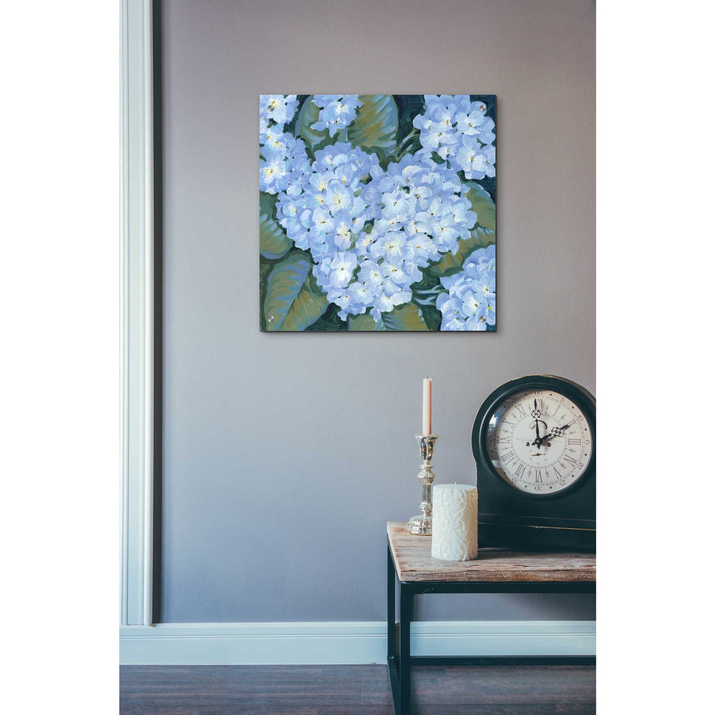 Epic Art 'Blue Hydrangeas II' by Tim O'Toole, Acrylic Glass Wall Art,24x24