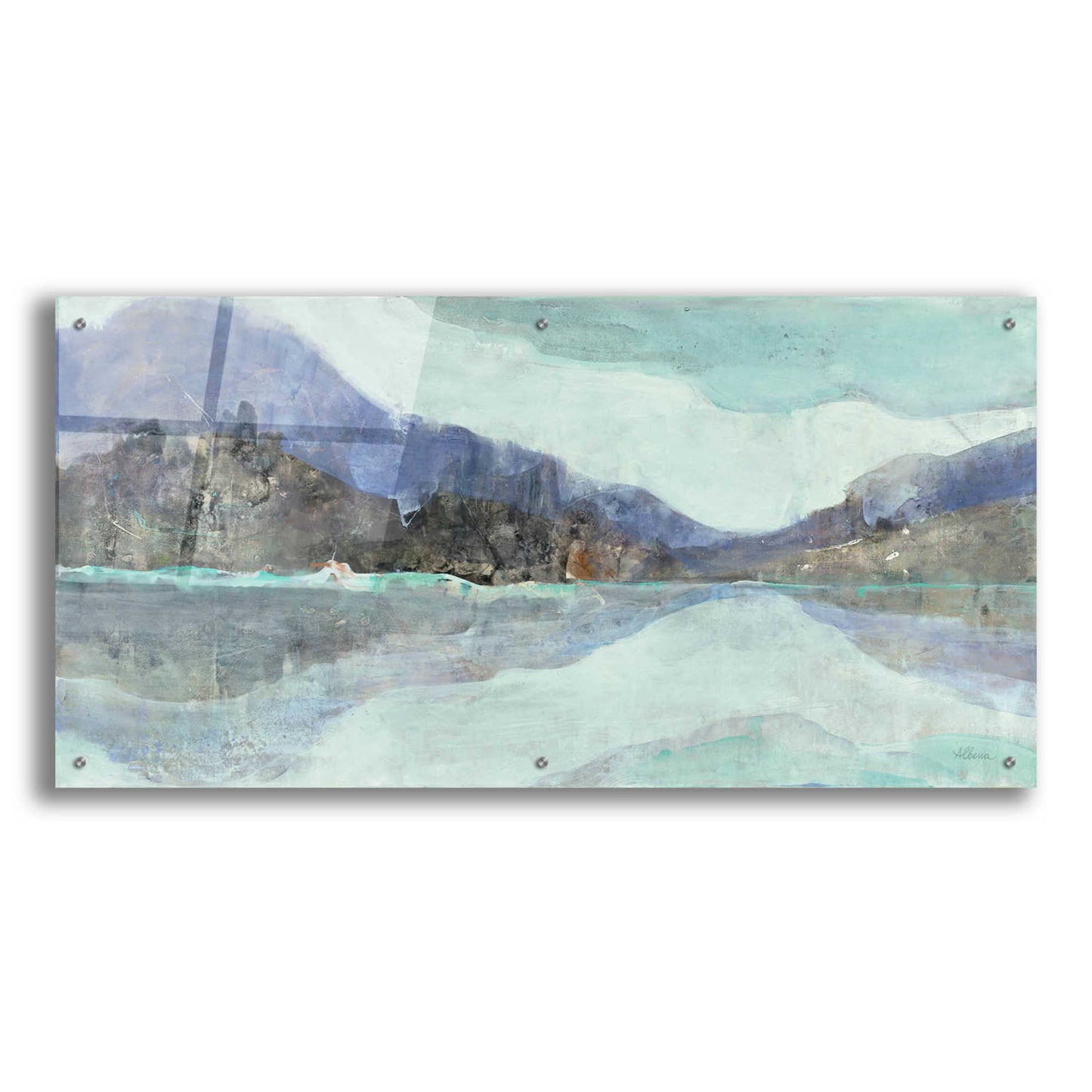Epic Art 'Winter Landscape' by Albena Hristova, Acrylic Glass Wall Art,48x24