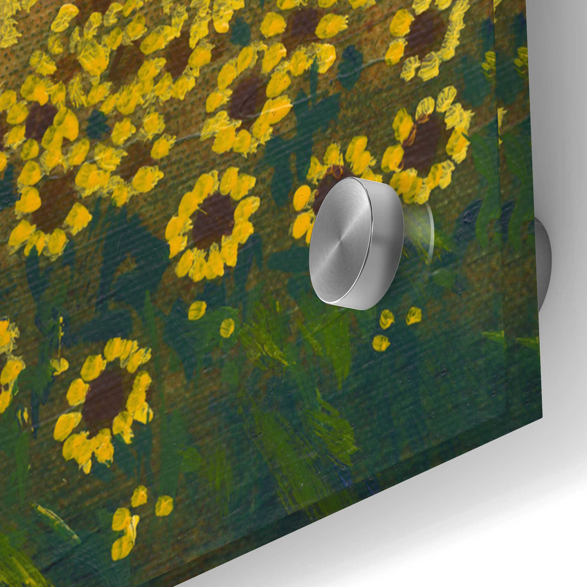 Epic Art 'Field of Sunflowers I' by Tim O'Toole, Acrylic Glass Wall Art,36x36