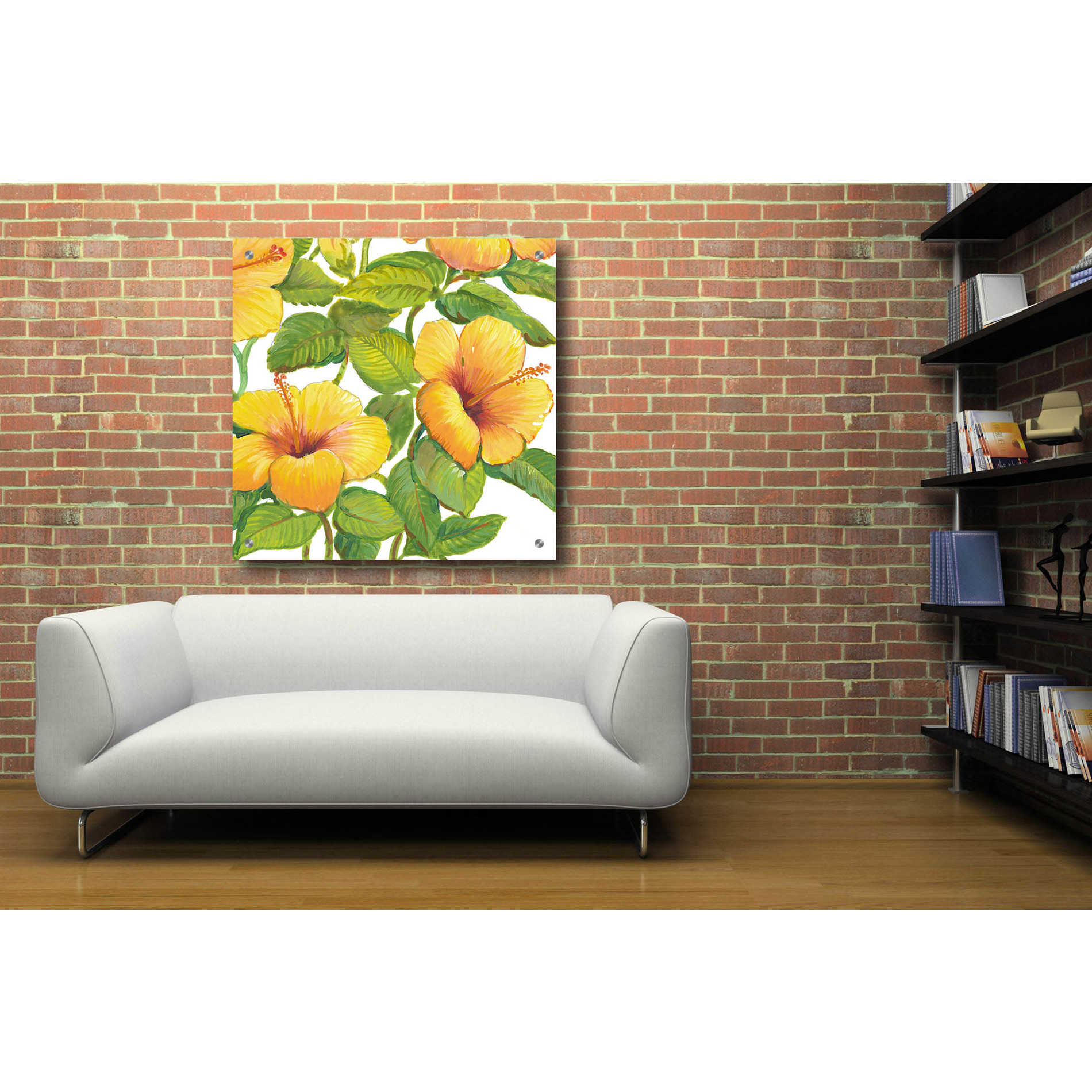 Epic Art 'Watercolor Hibiscus IV' by Tim O'Toole, Acrylic Glass Wall Art,36x36
