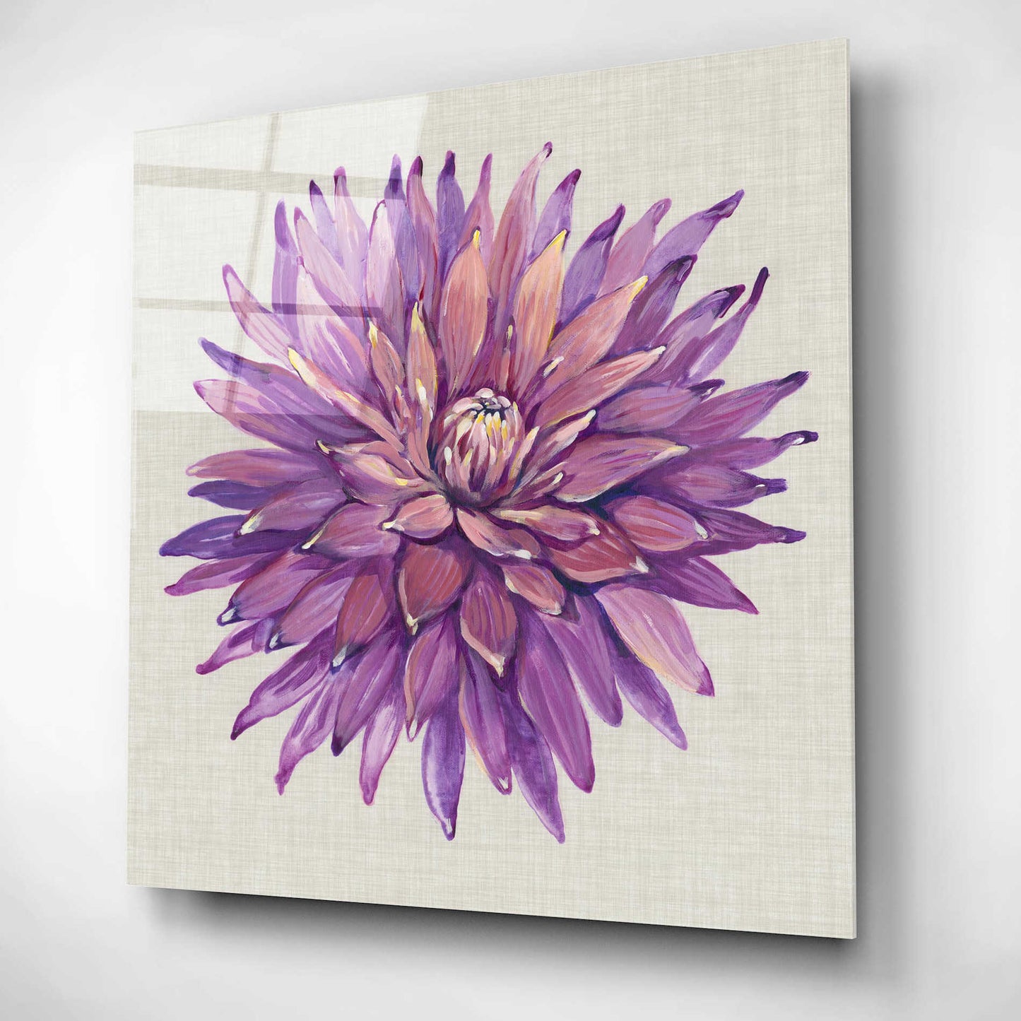 Epic Art 'Floral Portrait on Linen II' by Tim O'Toole, Acrylic Glass Wall Art,12x12