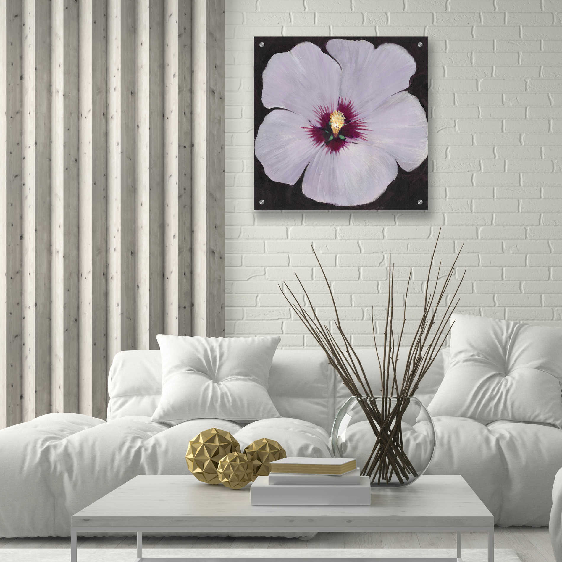 Epic Art 'Hibiscus Portrait II' by Tim O'Toole, Acrylic Glass Wall Art,24x24