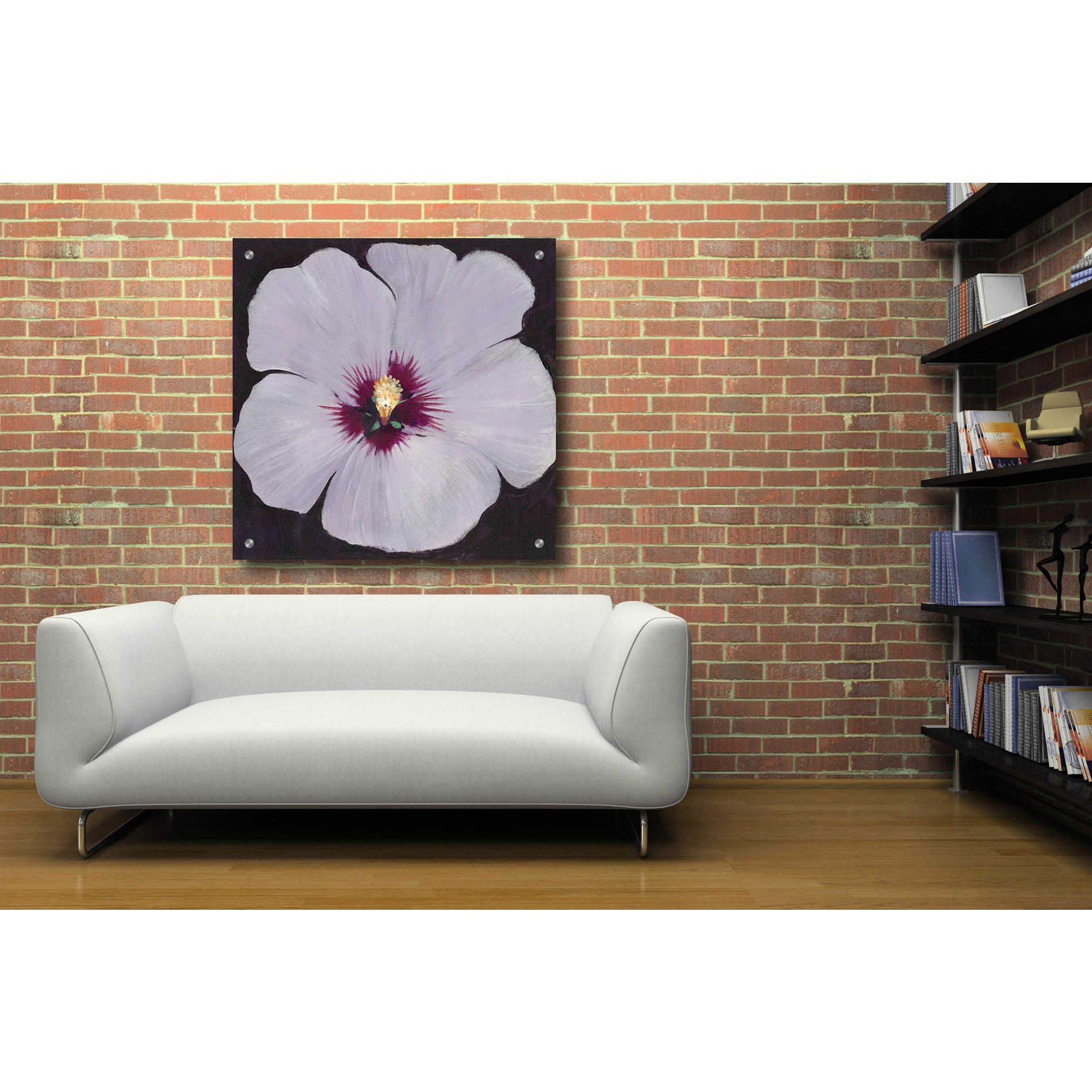 Epic Art 'Hibiscus Portrait II' by Tim O'Toole, Acrylic Glass Wall Art,36x36