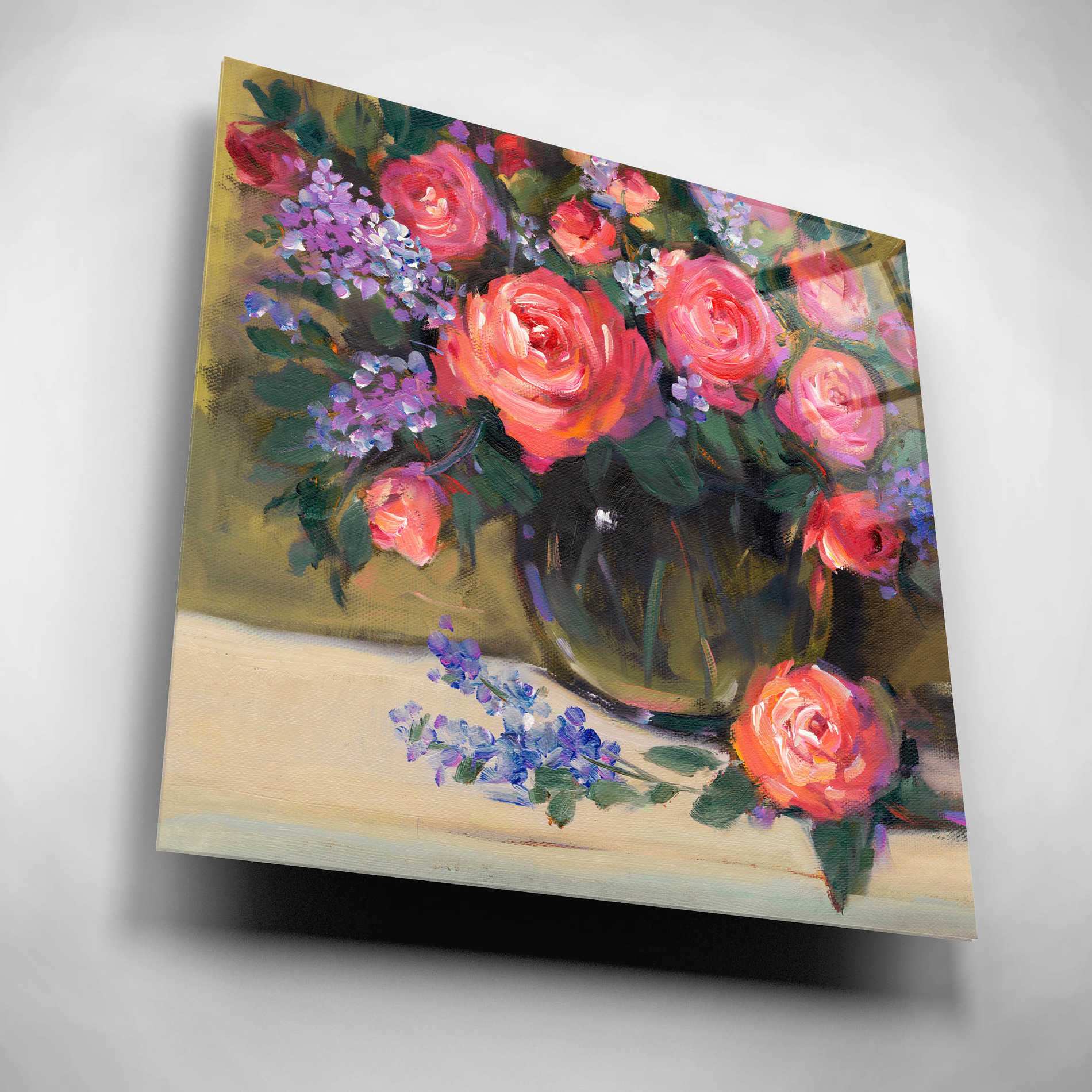 Epic Art 'Floral Still Life I' by Tim O'Toole, Acrylic Glass Wall Art,12x12