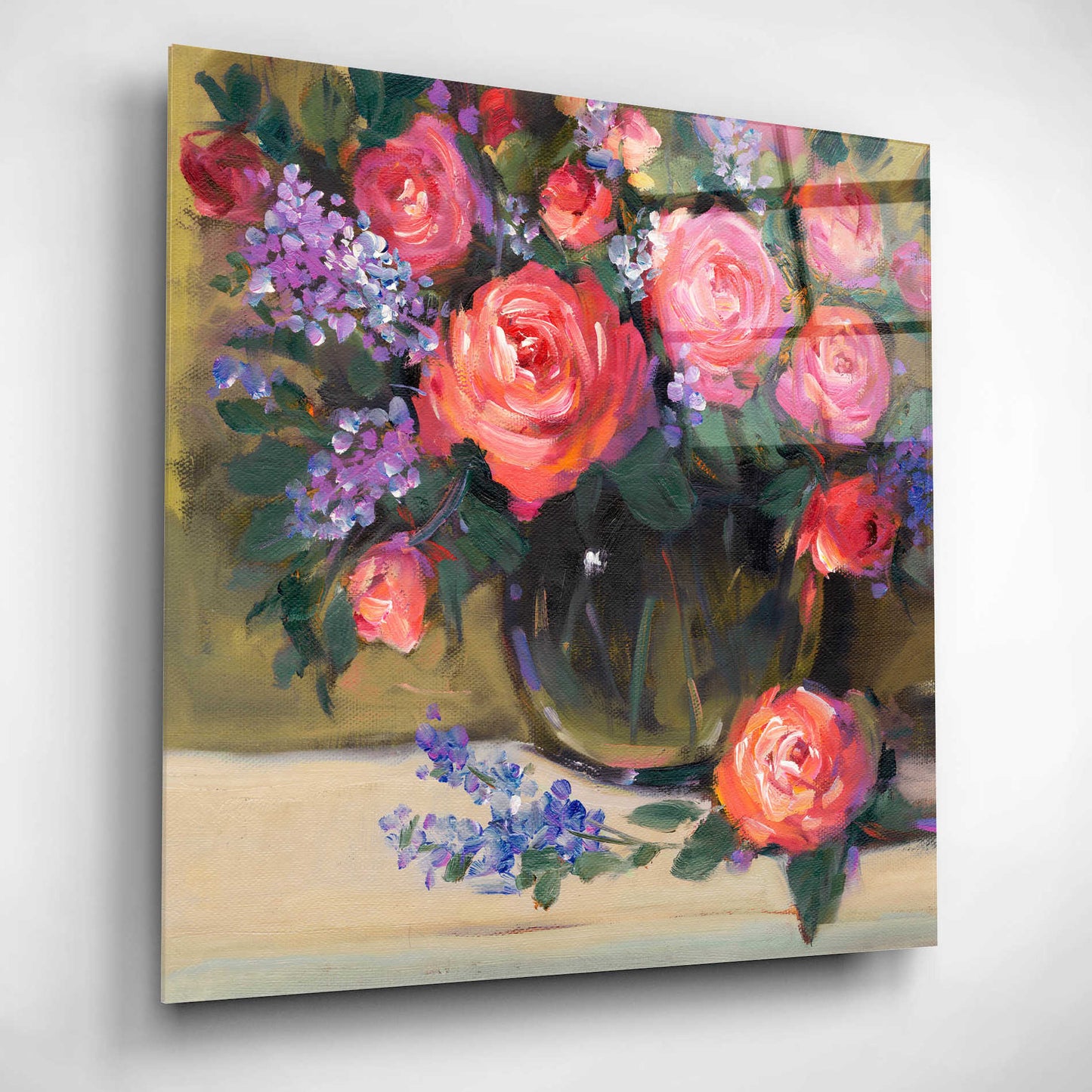 Epic Art 'Floral Still Life I' by Tim O'Toole, Acrylic Glass Wall Art,12x12