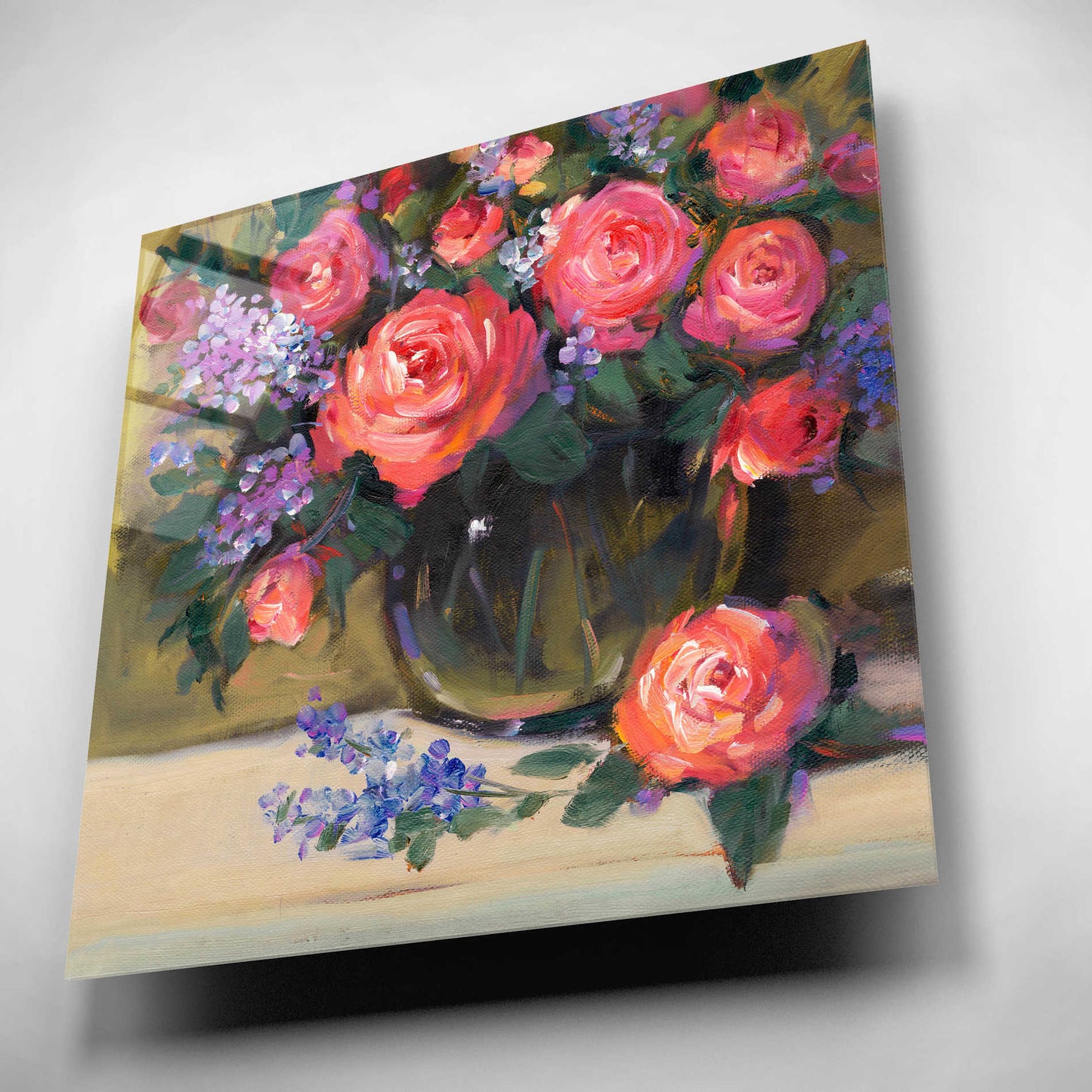 Epic Art 'Floral Still Life I' by Tim O'Toole, Acrylic Glass Wall Art,12x12