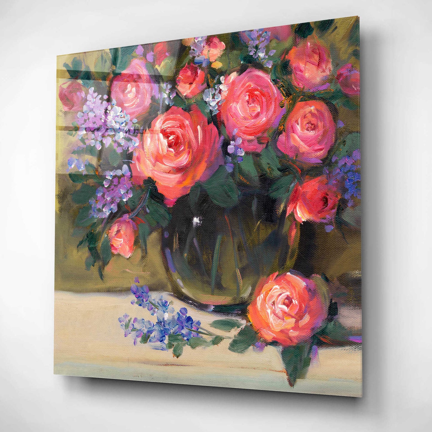 Epic Art 'Floral Still Life I' by Tim O'Toole, Acrylic Glass Wall Art,12x12