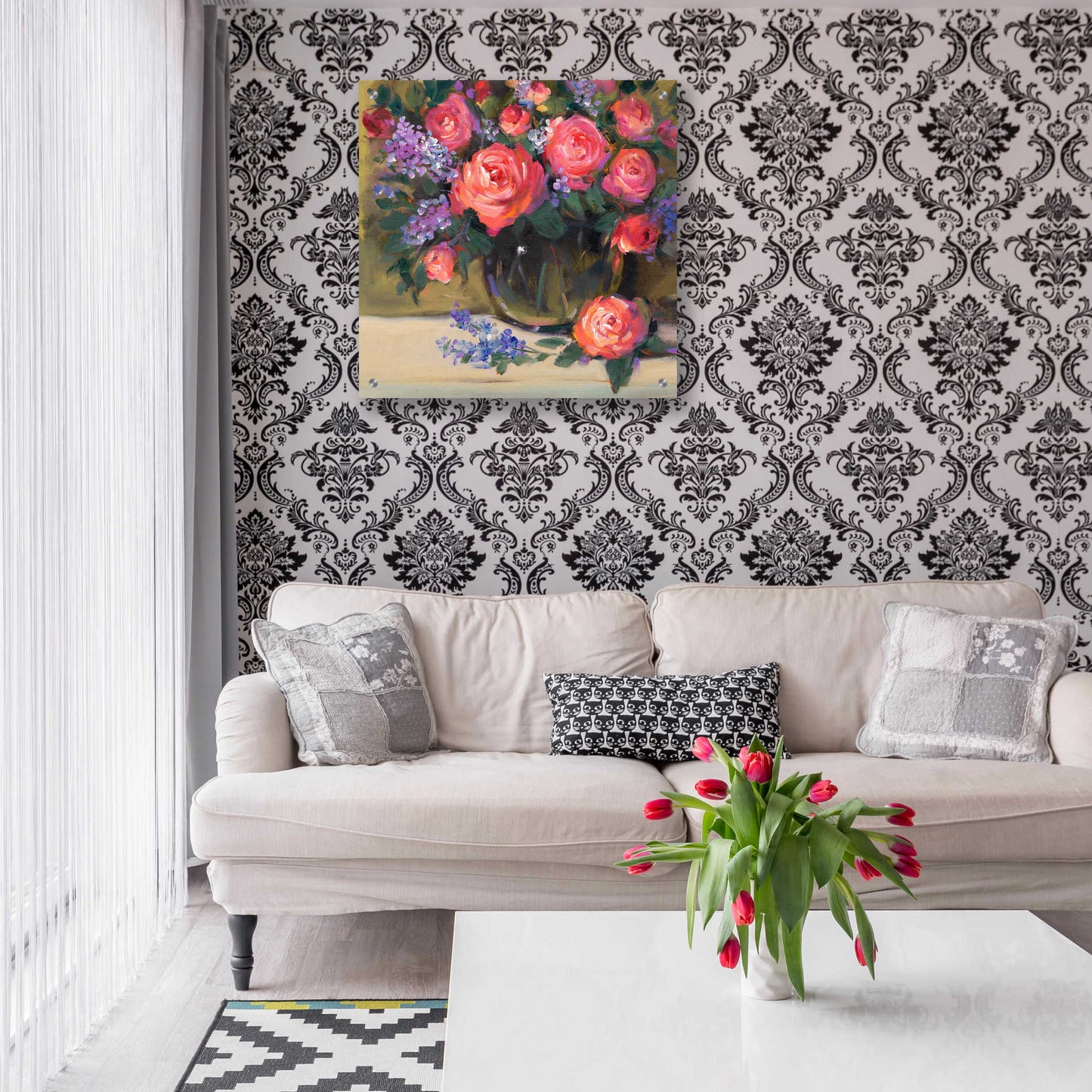 Epic Art 'Floral Still Life I' by Tim O'Toole, Acrylic Glass Wall Art,24x24