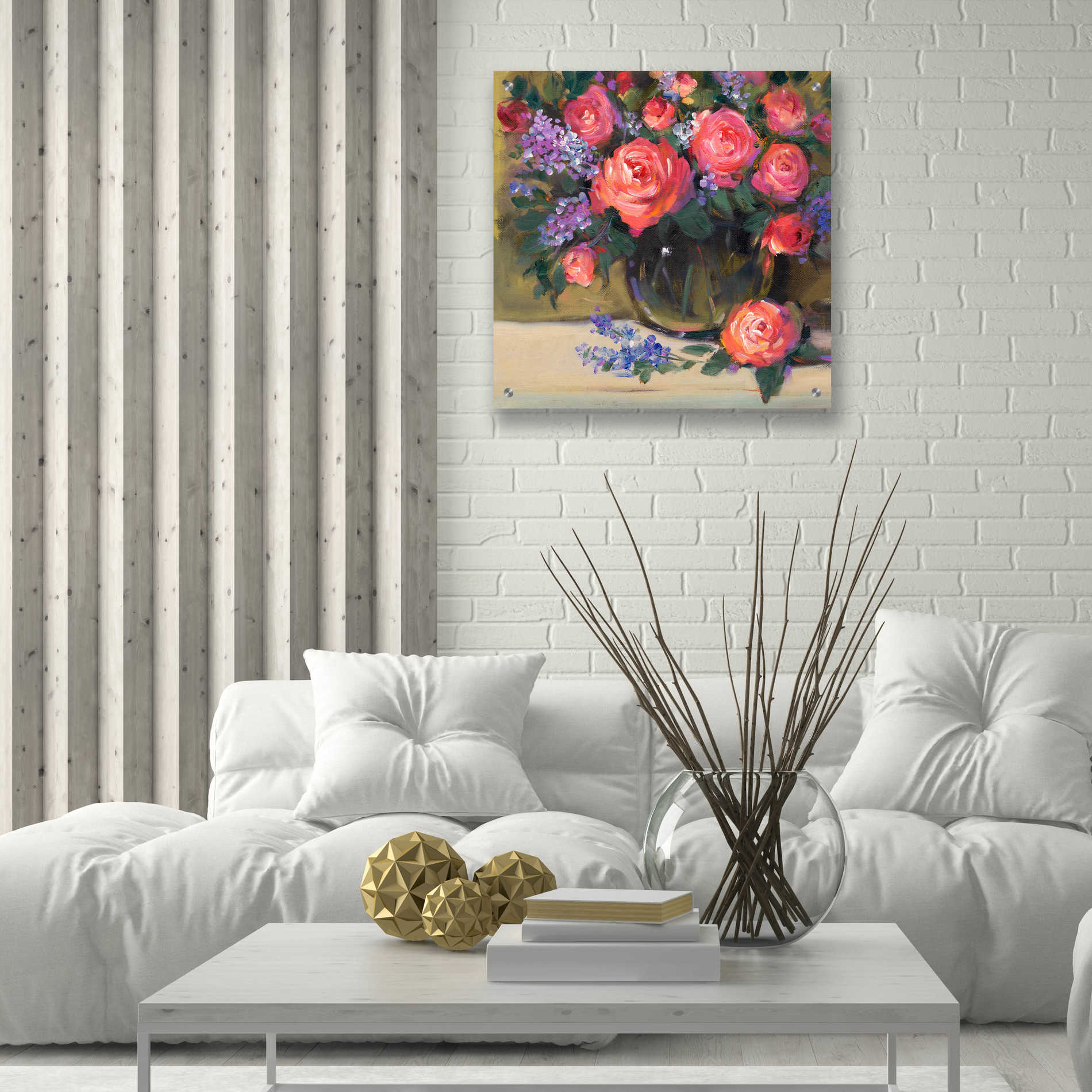 Epic Art 'Floral Still Life I' by Tim O'Toole, Acrylic Glass Wall Art,24x24