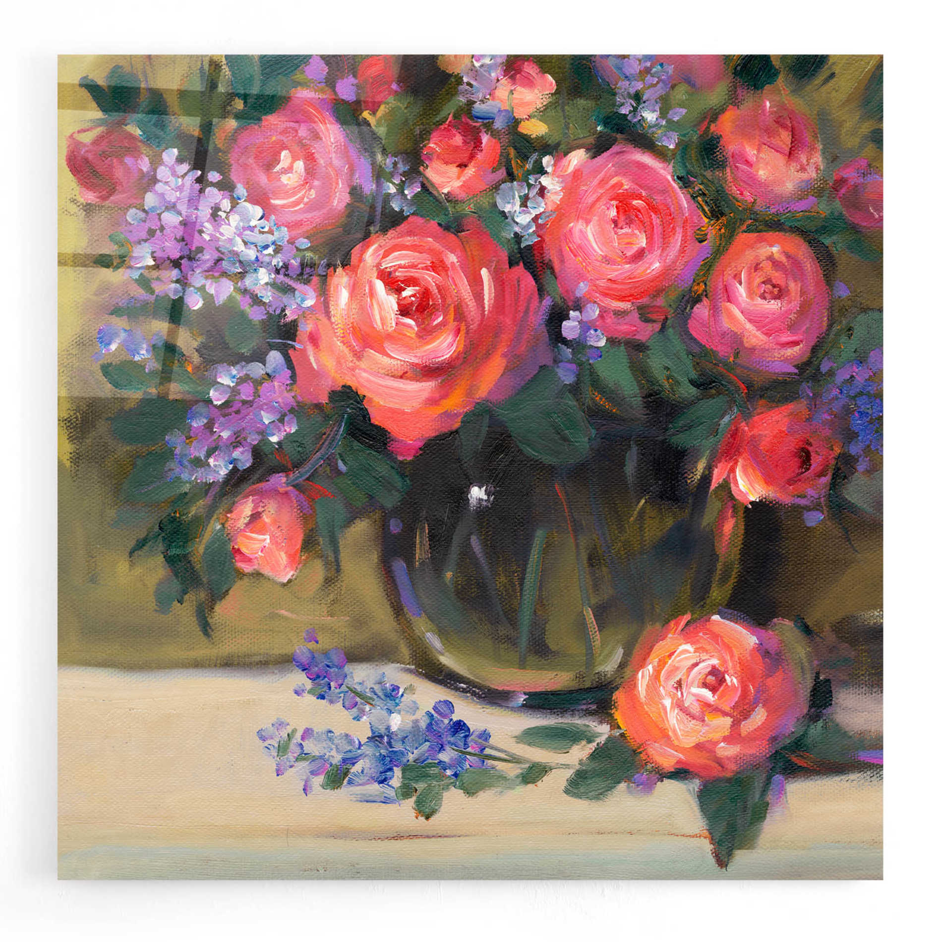 Epic Art 'Floral Still Life I' by Tim O'Toole, Acrylic Glass Wall Art,24x24