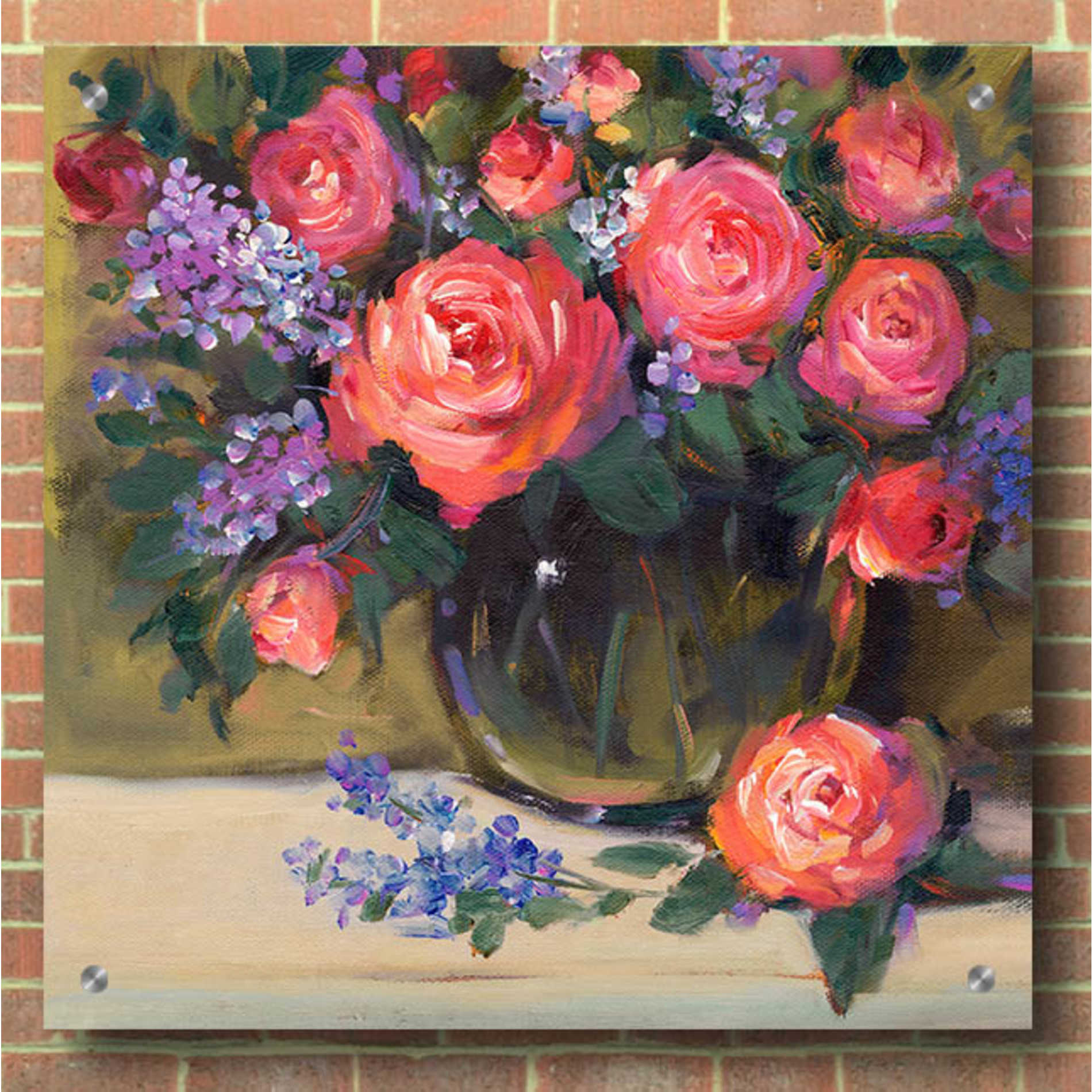 Epic Art 'Floral Still Life I' by Tim O'Toole, Acrylic Glass Wall Art,36x36
