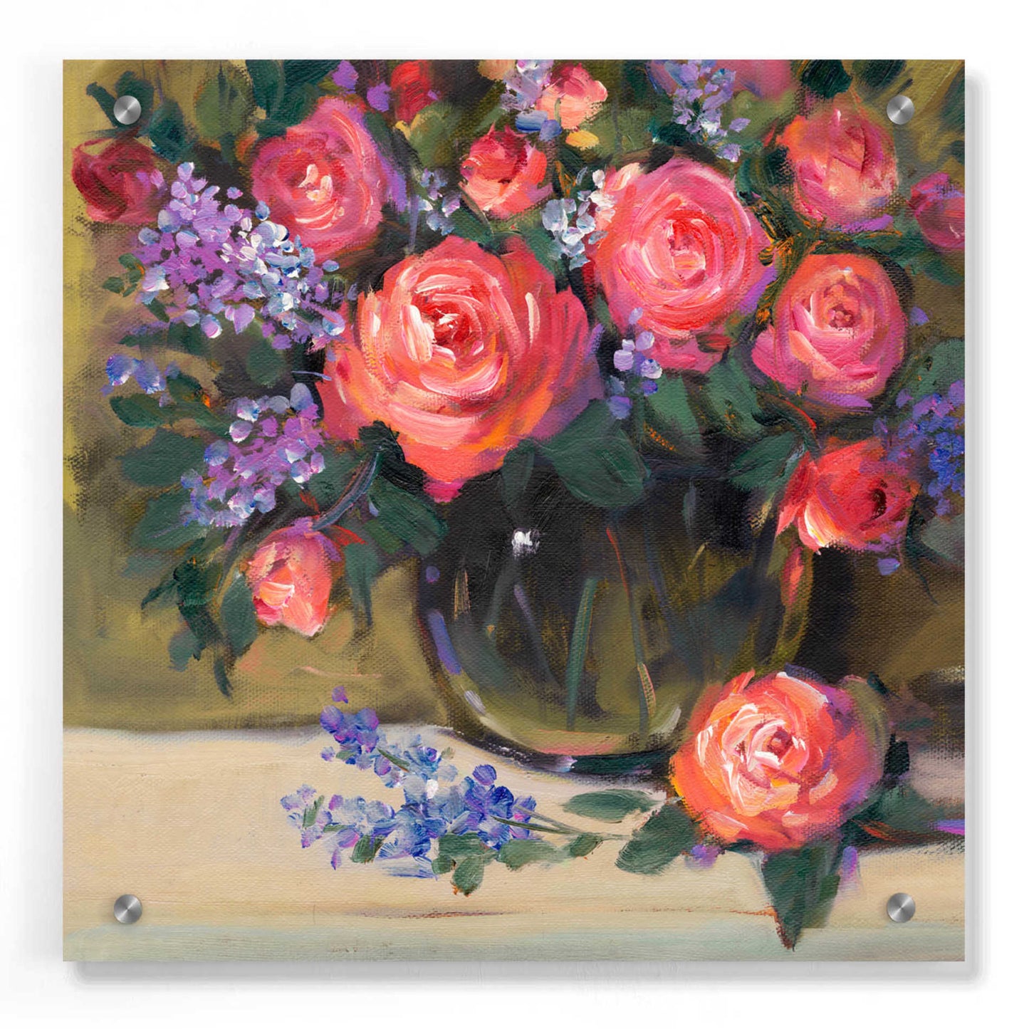 Epic Art 'Floral Still Life I' by Tim O'Toole, Acrylic Glass Wall Art,36x36