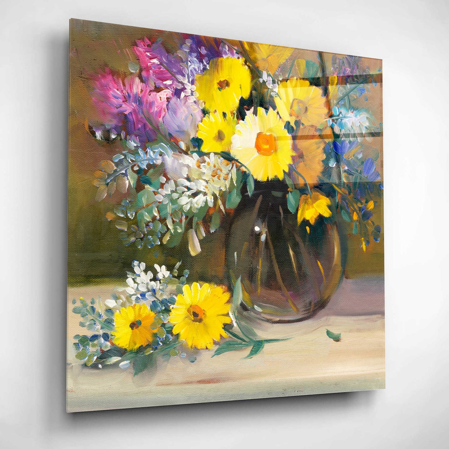 Epic Art 'Floral Still Life II' by Tim O'Toole, Acrylic Glass Wall Art,12x12