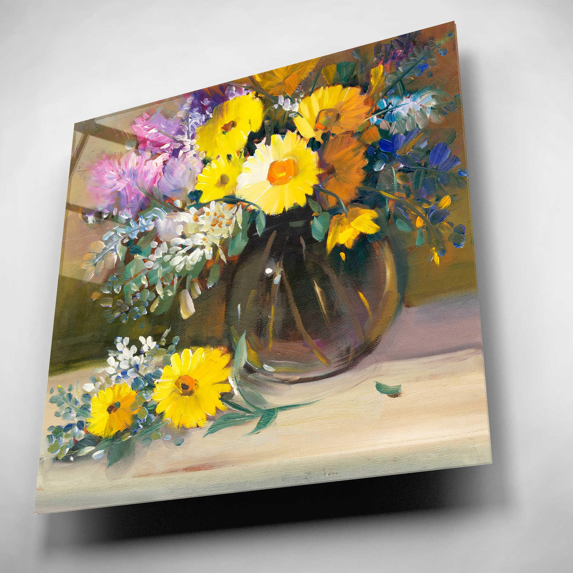 Epic Art 'Floral Still Life II' by Tim O'Toole, Acrylic Glass Wall Art,12x12