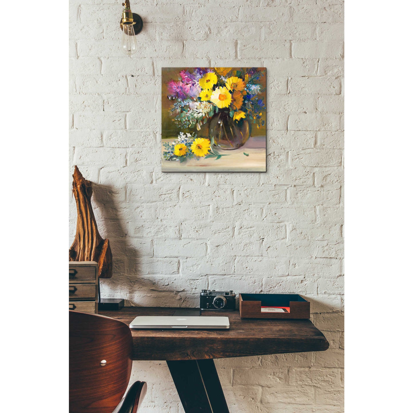 Epic Art 'Floral Still Life II' by Tim O'Toole, Acrylic Glass Wall Art,12x12