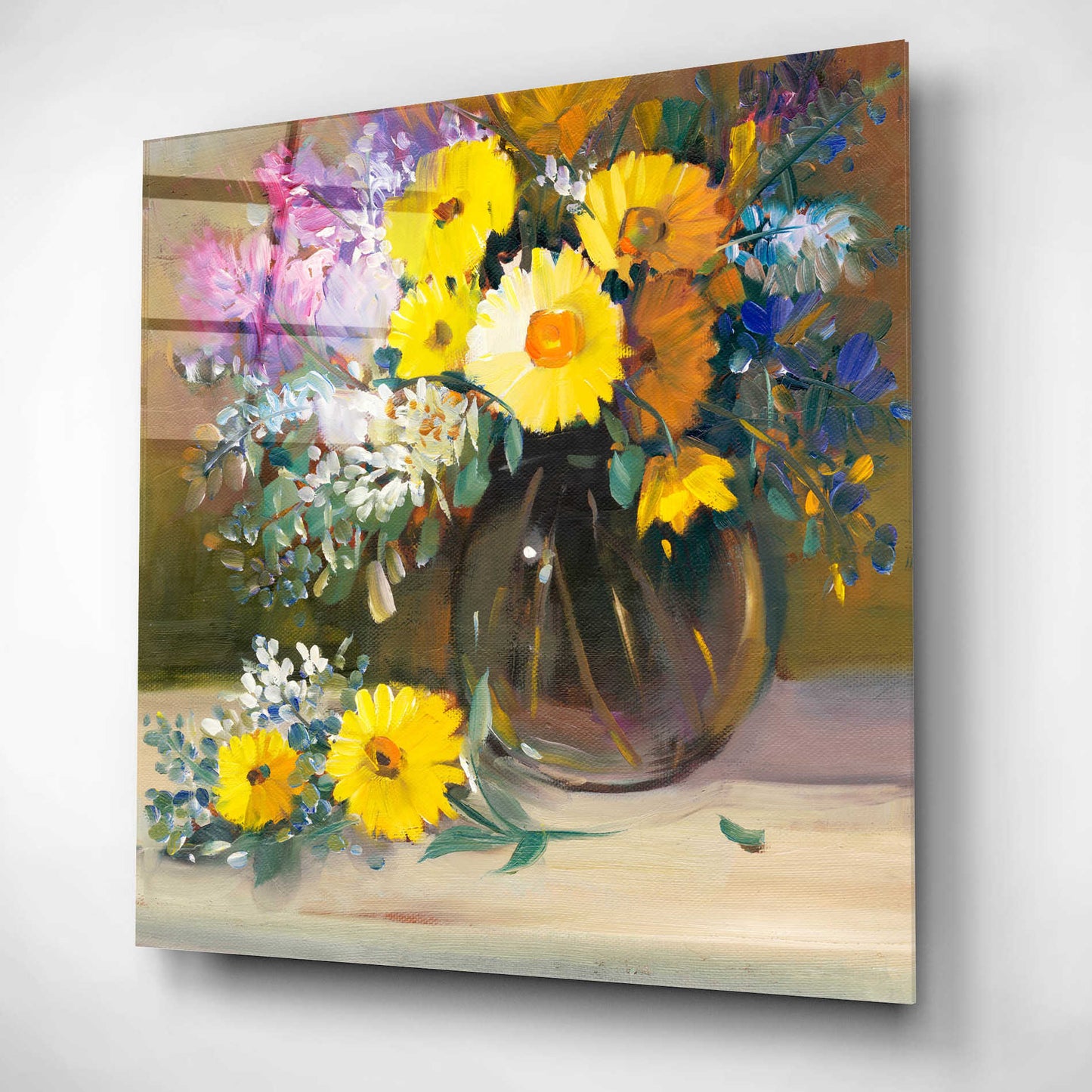 Epic Art 'Floral Still Life II' by Tim O'Toole, Acrylic Glass Wall Art,12x12