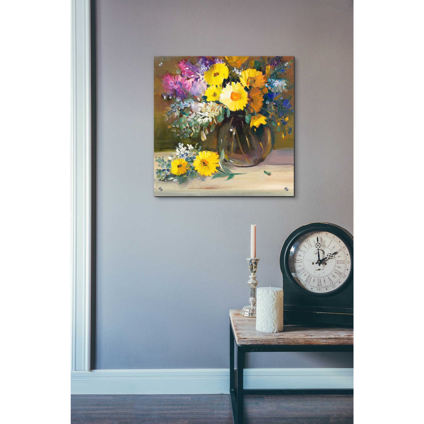 Epic Art 'Floral Still Life II' by Tim O'Toole, Acrylic Glass Wall Art,24x24