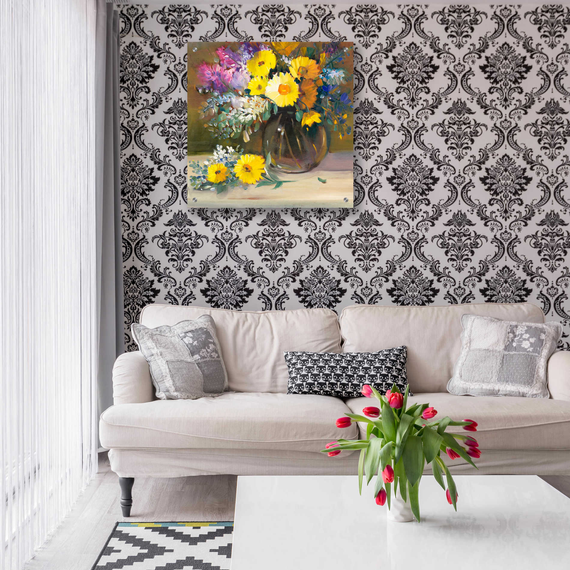 Epic Art 'Floral Still Life II' by Tim O'Toole, Acrylic Glass Wall Art,24x24