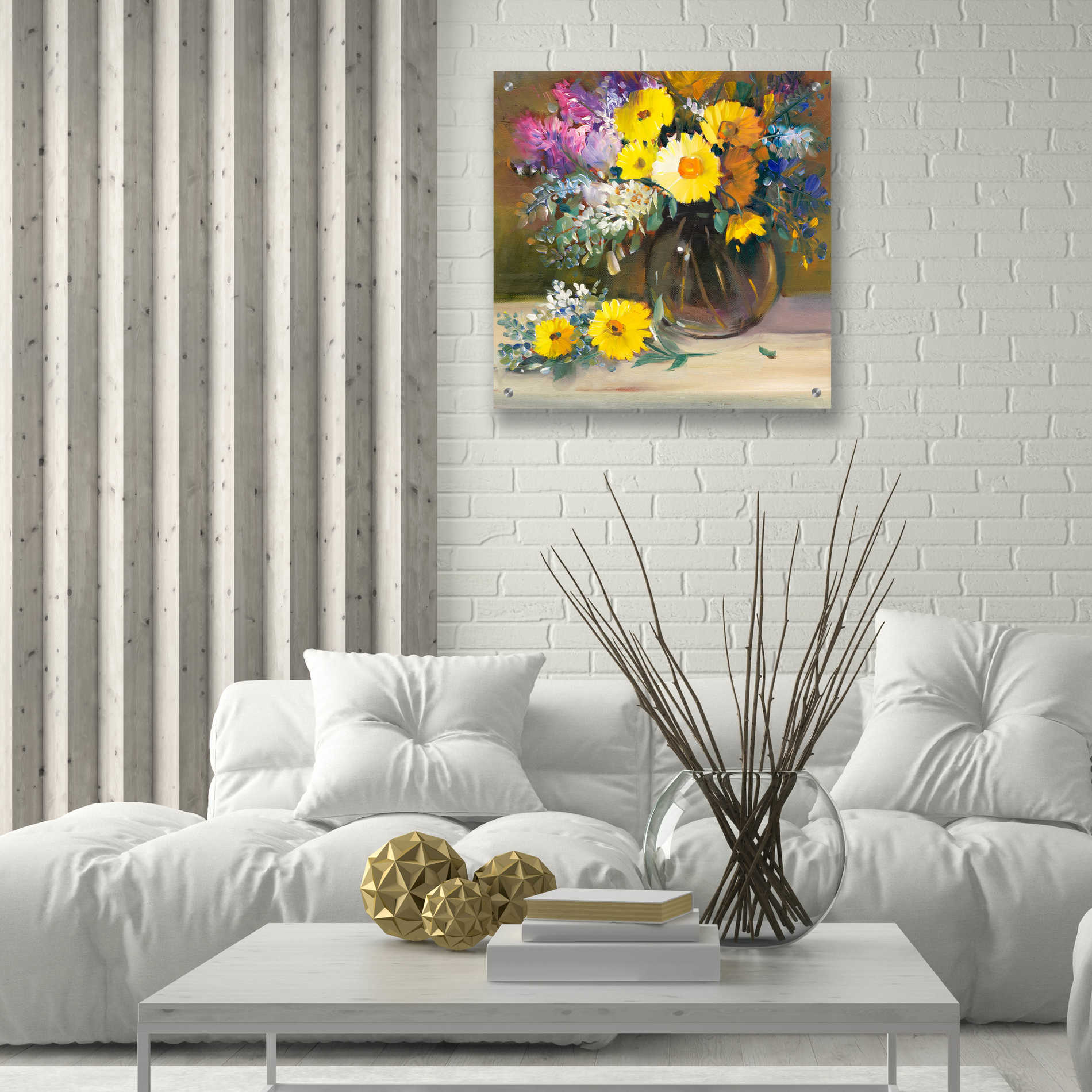 Epic Art 'Floral Still Life II' by Tim O'Toole, Acrylic Glass Wall Art,24x24