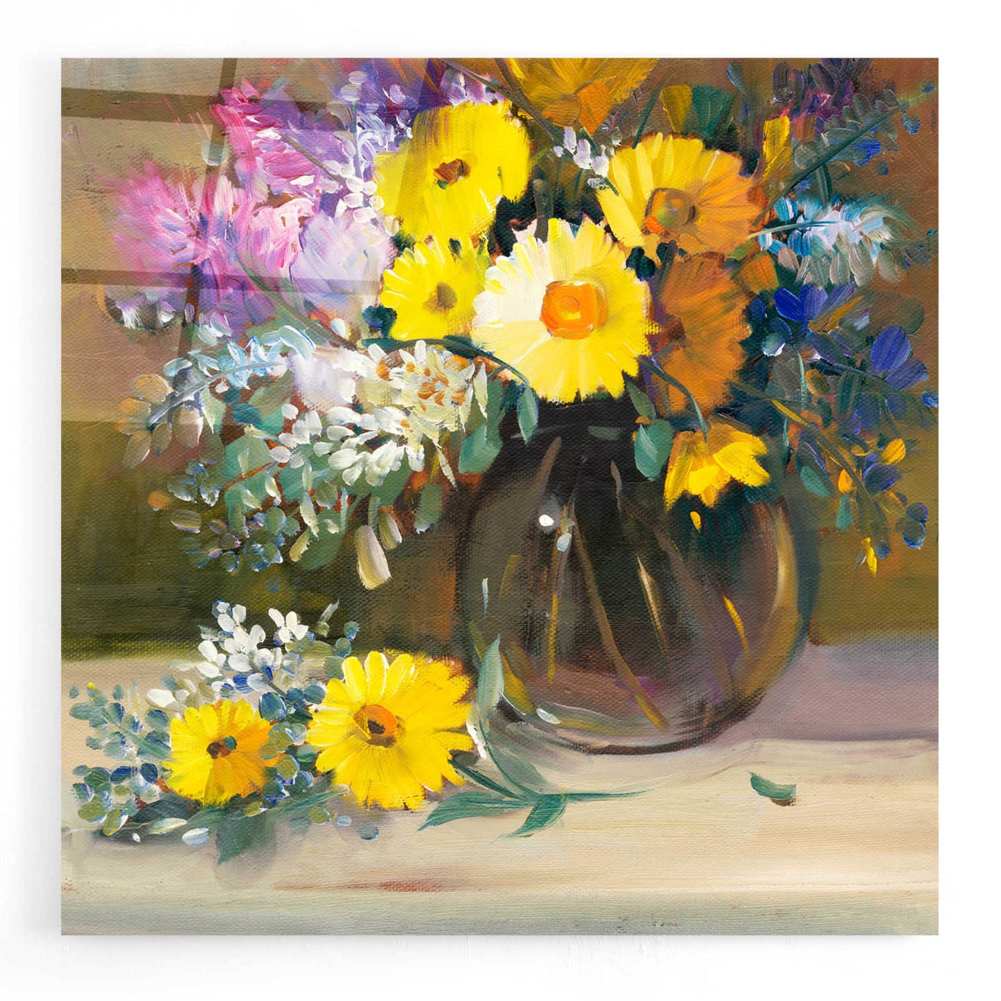 Epic Art 'Floral Still Life II' by Tim O'Toole, Acrylic Glass Wall Art,24x24