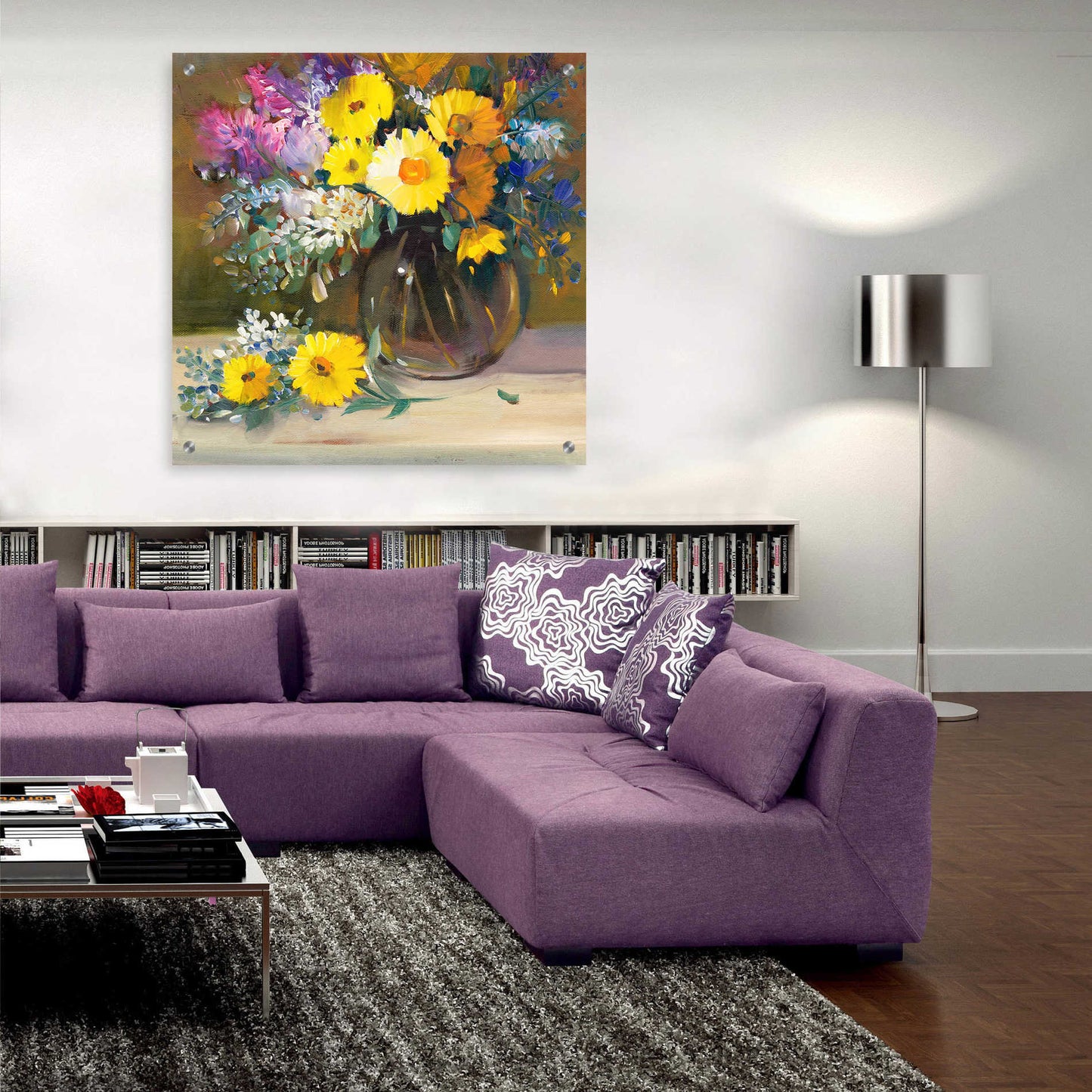 Epic Art 'Floral Still Life II' by Tim O'Toole, Acrylic Glass Wall Art,36x36