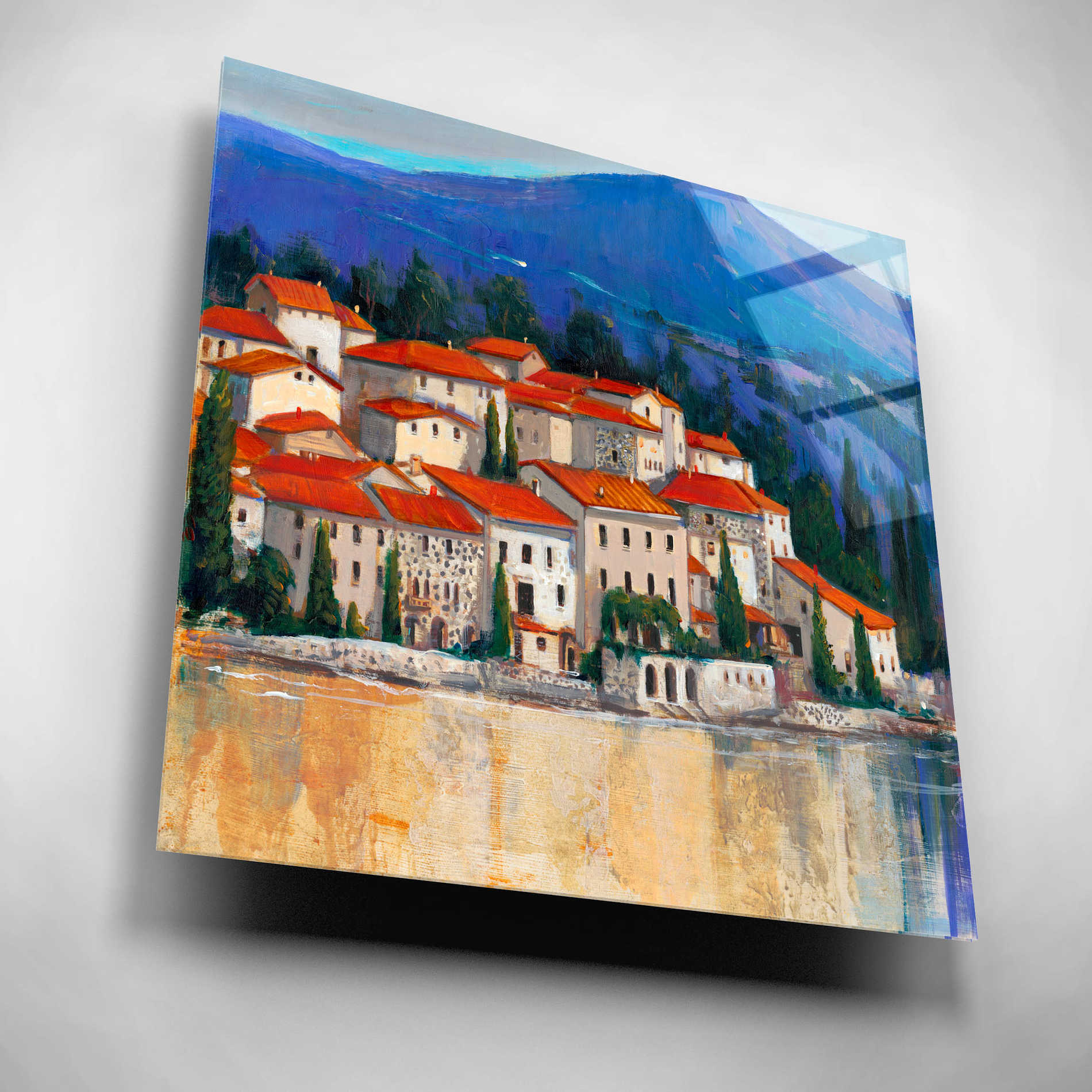 Epic Art 'Italian Village II' by Tim O'Toole, Acrylic Glass Wall Art,12x12