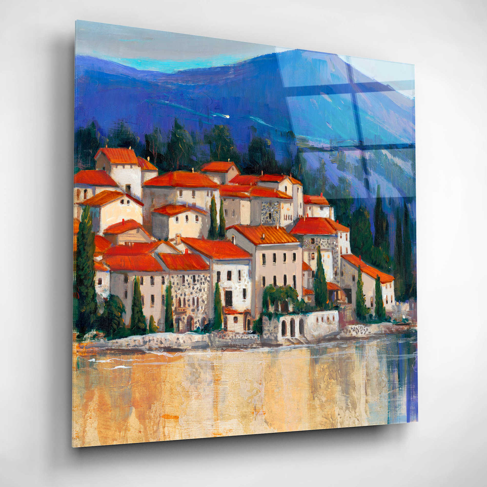 Epic Art 'Italian Village II' by Tim O'Toole, Acrylic Glass Wall Art,12x12