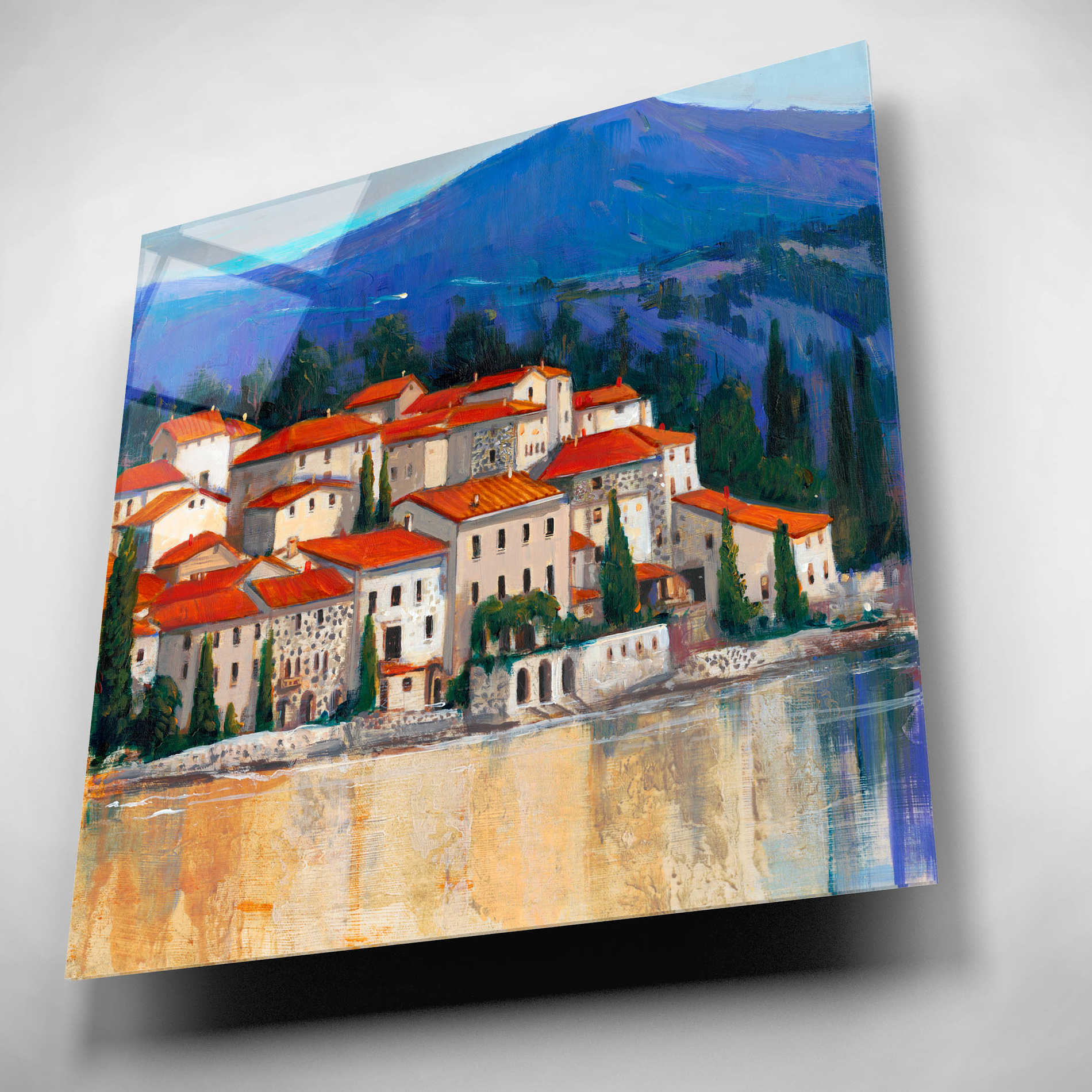 Epic Art 'Italian Village II' by Tim O'Toole, Acrylic Glass Wall Art,12x12