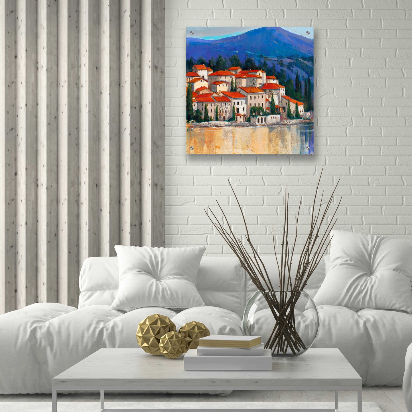 Epic Art 'Italian Village II' by Tim O'Toole, Acrylic Glass Wall Art,24x24