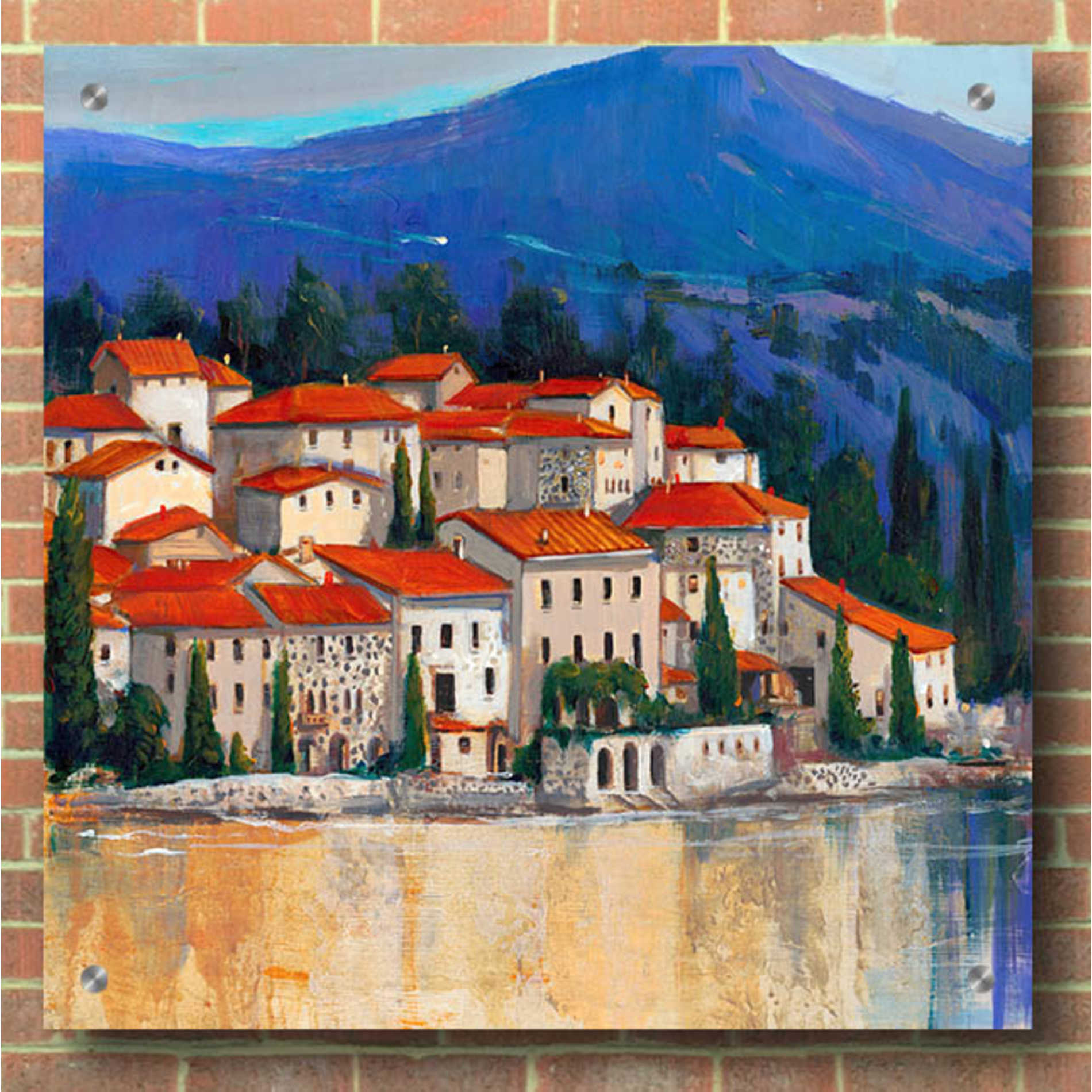 Epic Art 'Italian Village II' by Tim O'Toole, Acrylic Glass Wall Art,36x36