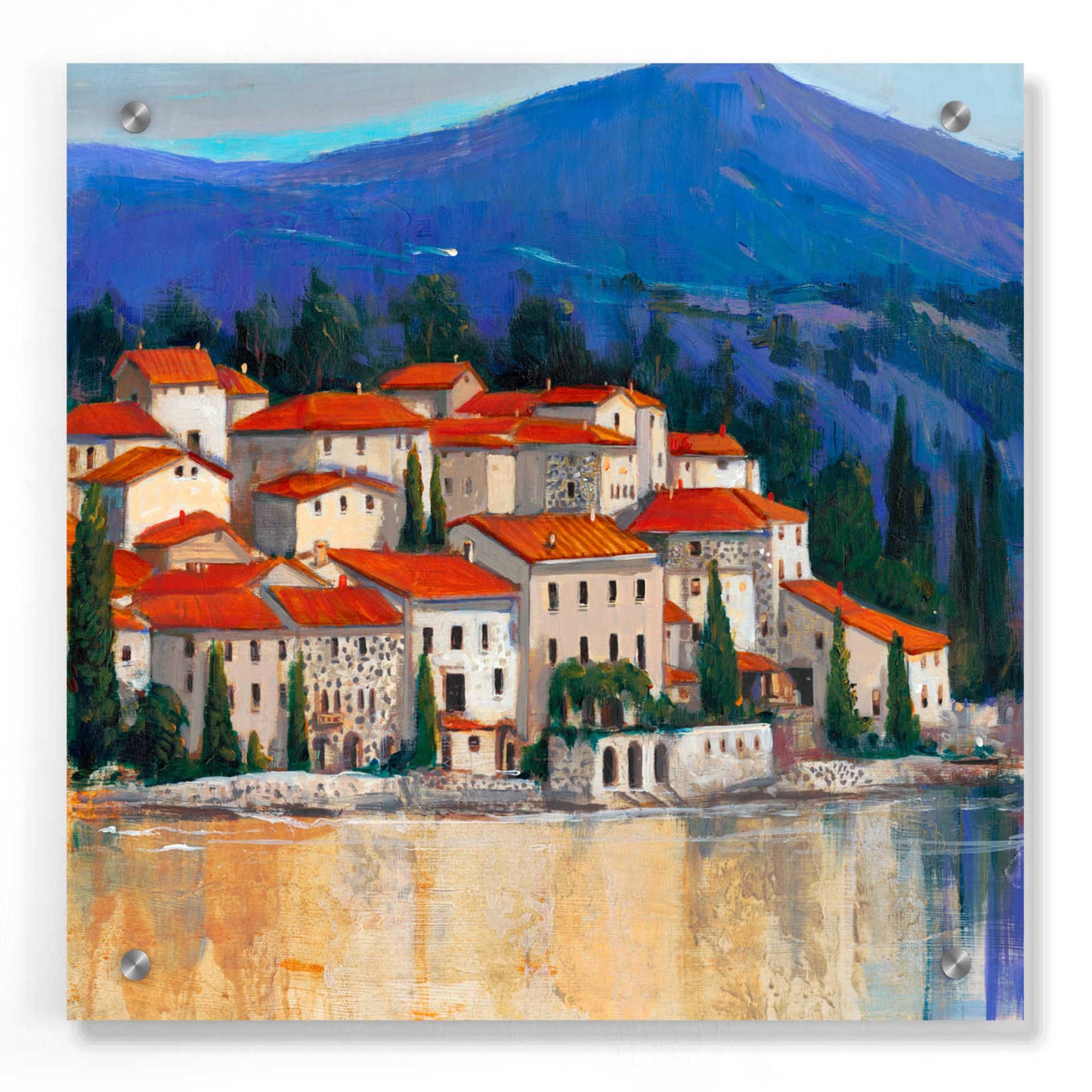 Epic Art 'Italian Village II' by Tim O'Toole, Acrylic Glass Wall Art,36x36