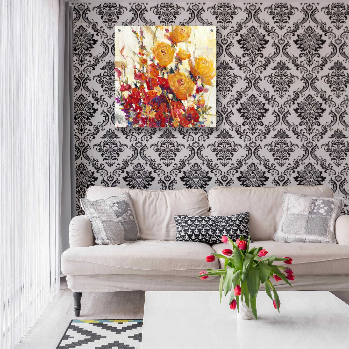 Epic Art 'Mixed Bouquet II' by Tim O'Toole, Acrylic Glass Wall Art,24x24