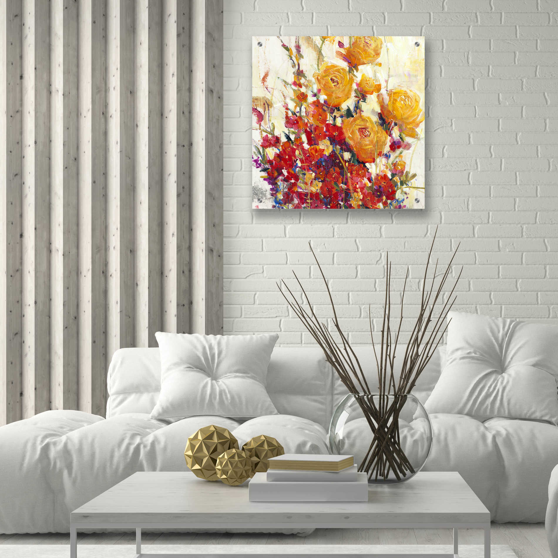 Epic Art 'Mixed Bouquet II' by Tim O'Toole, Acrylic Glass Wall Art,24x24