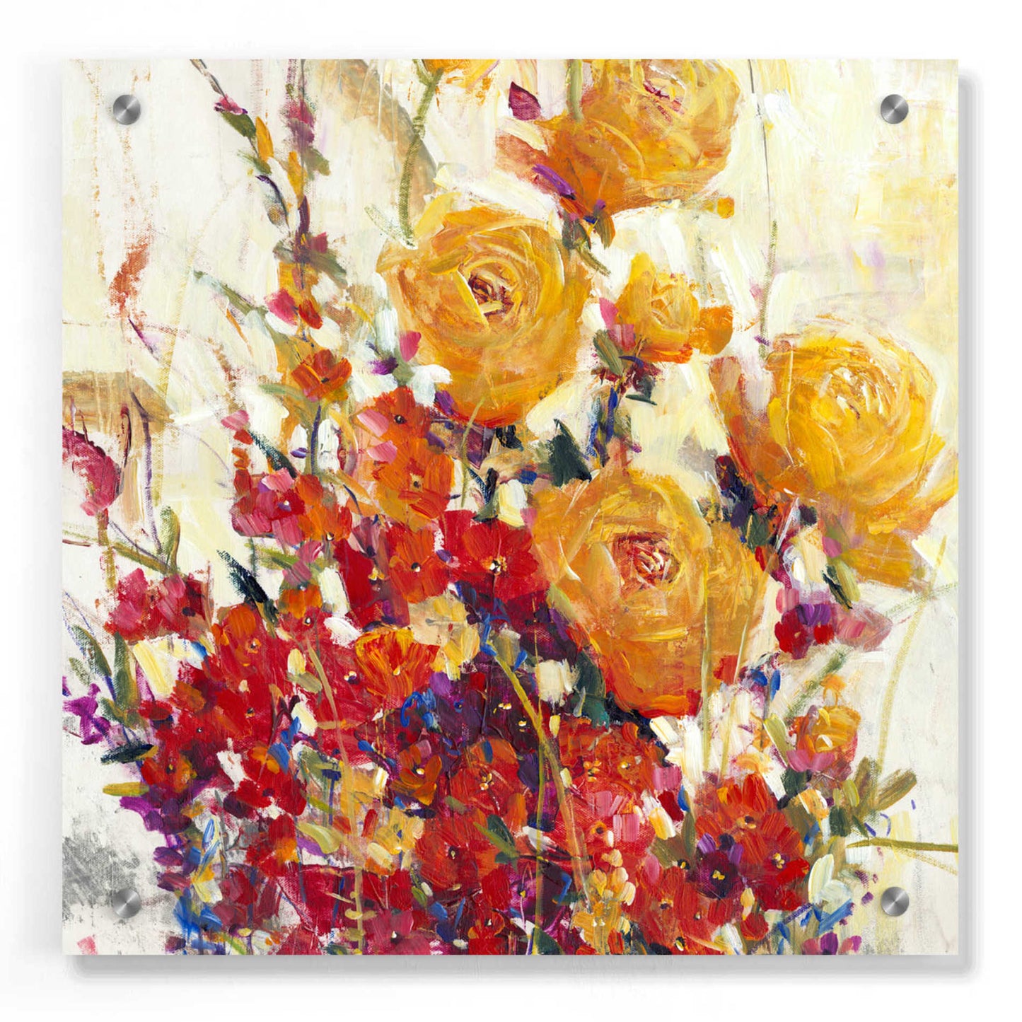 Epic Art 'Mixed Bouquet II' by Tim O'Toole, Acrylic Glass Wall Art,36x36