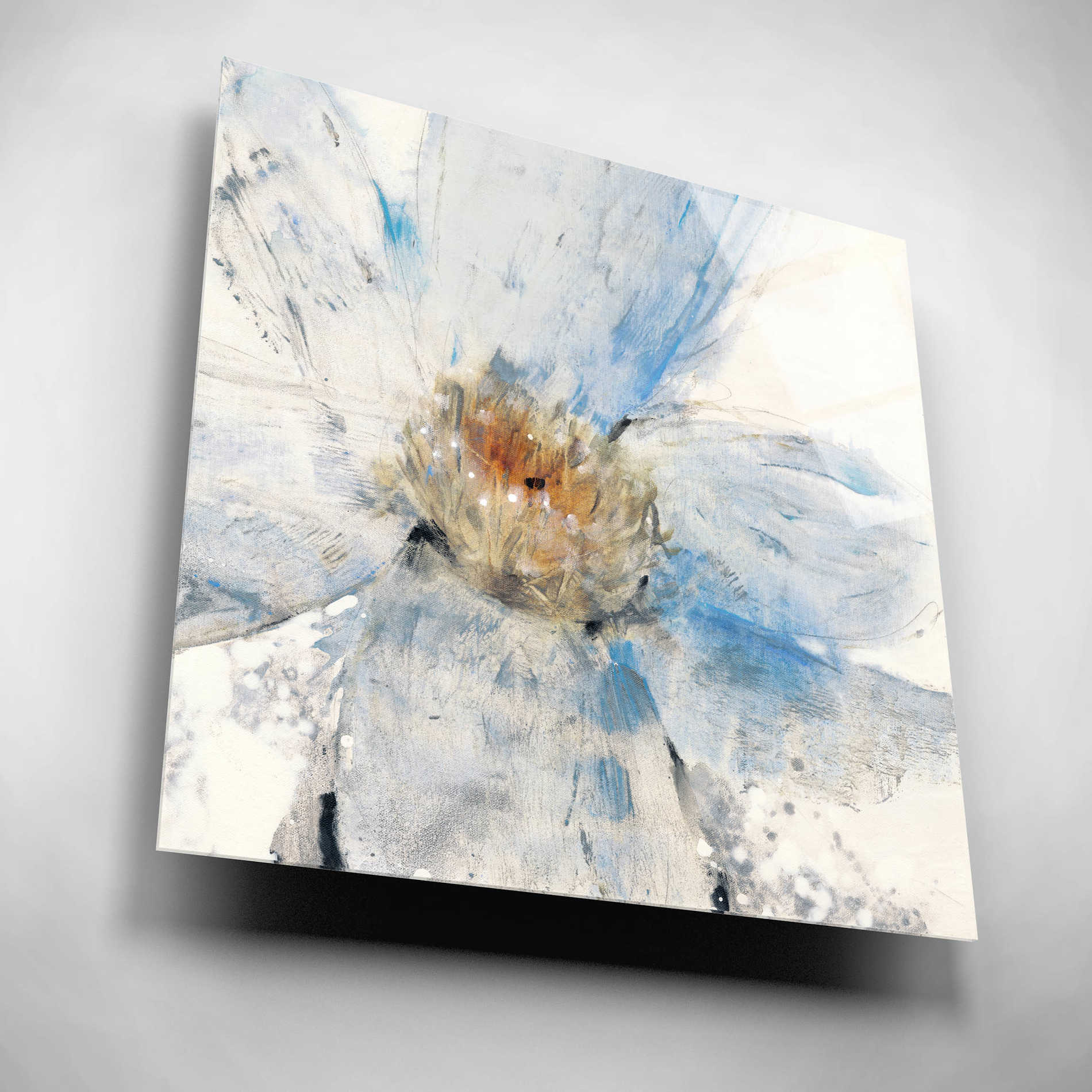 Epic Art 'Custom Floral Blue I' by Tim O'Toole, Acrylic Glass Wall Art,12x12