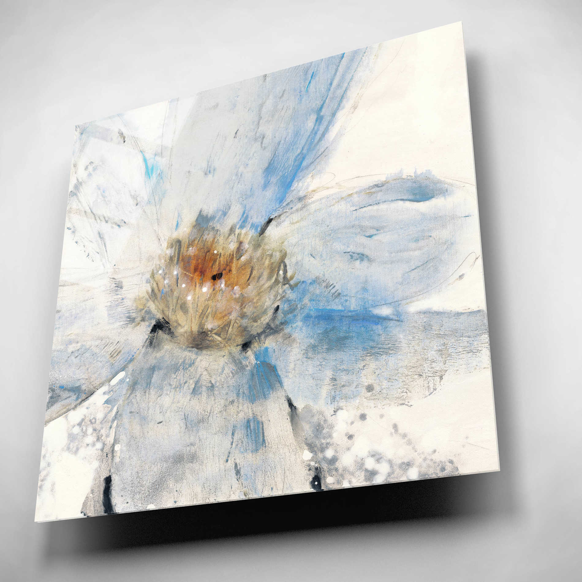 Epic Art 'Custom Floral Blue I' by Tim O'Toole, Acrylic Glass Wall Art,12x12