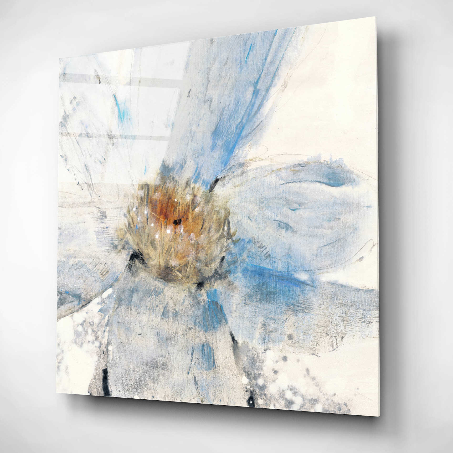 Epic Art 'Custom Floral Blue I' by Tim O'Toole, Acrylic Glass Wall Art,12x12