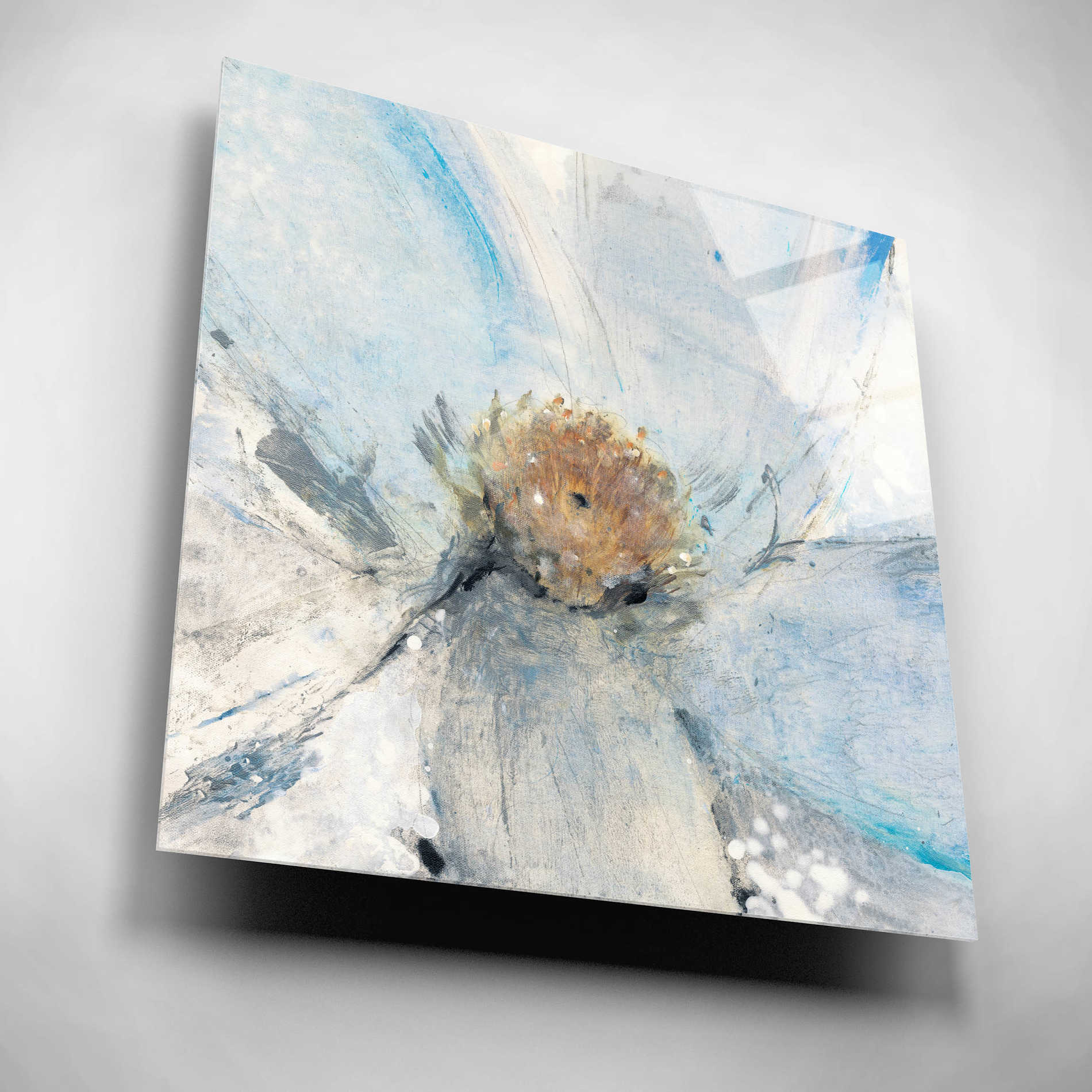 Epic Art 'Custom Floral Blue II' by Tim O'Toole, Acrylic Glass Wall Art,12x12