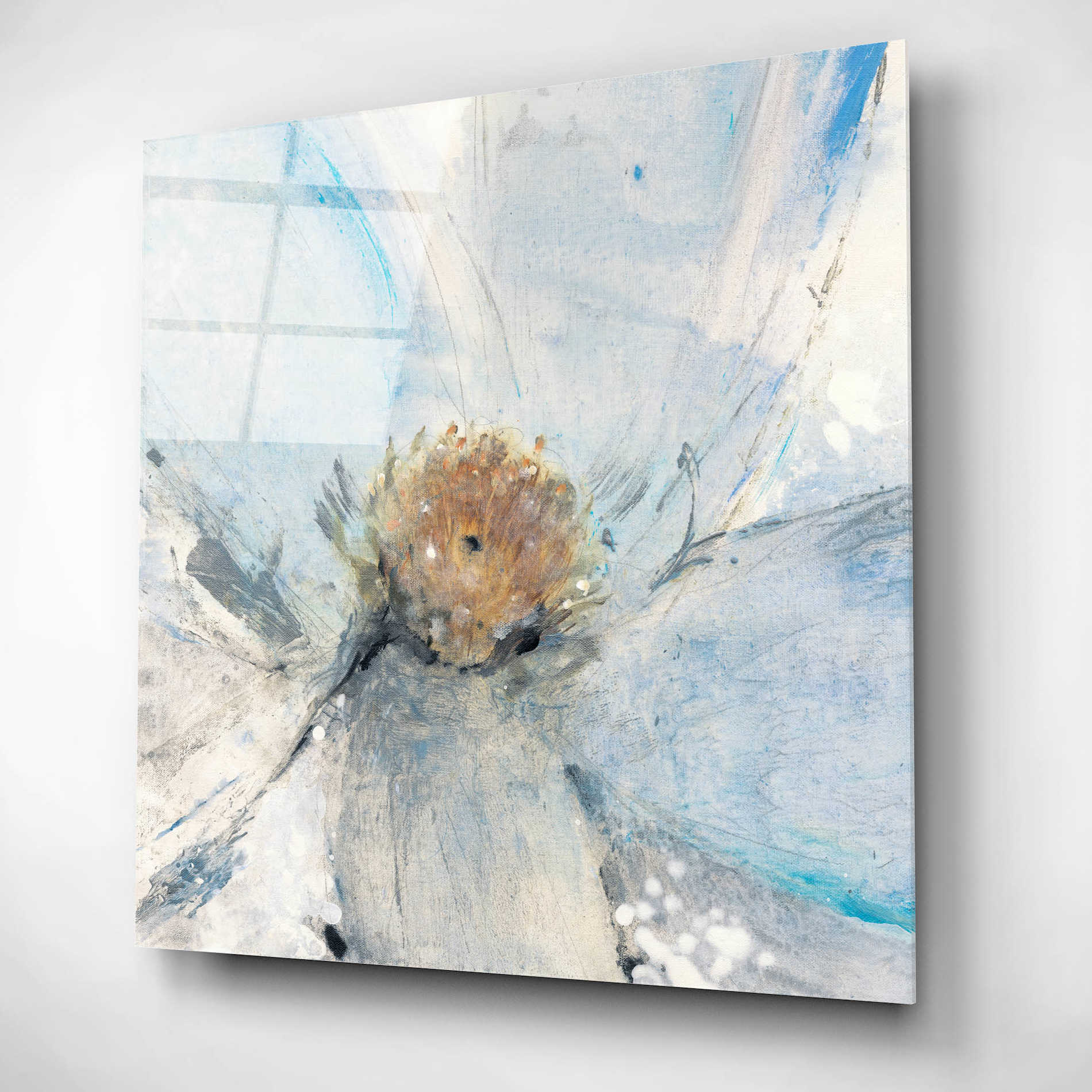 Epic Art 'Custom Floral Blue II' by Tim O'Toole, Acrylic Glass Wall Art,12x12