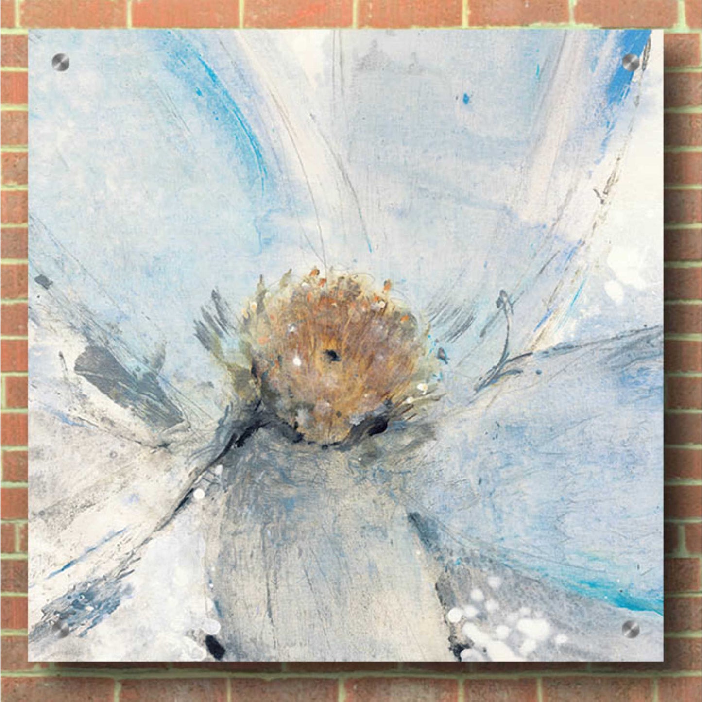 Epic Art 'Custom Floral Blue II' by Tim O'Toole, Acrylic Glass Wall Art,36x36