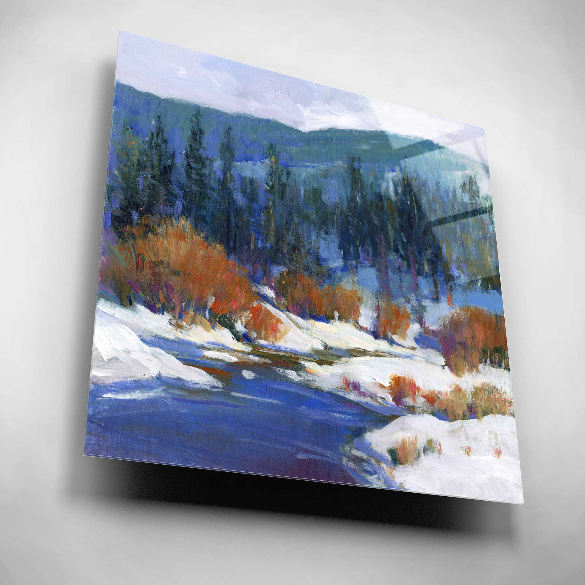 Epic Art 'Mountain Creek I' by Tim O'Toole, Acrylic Glass Wall Art,12x12