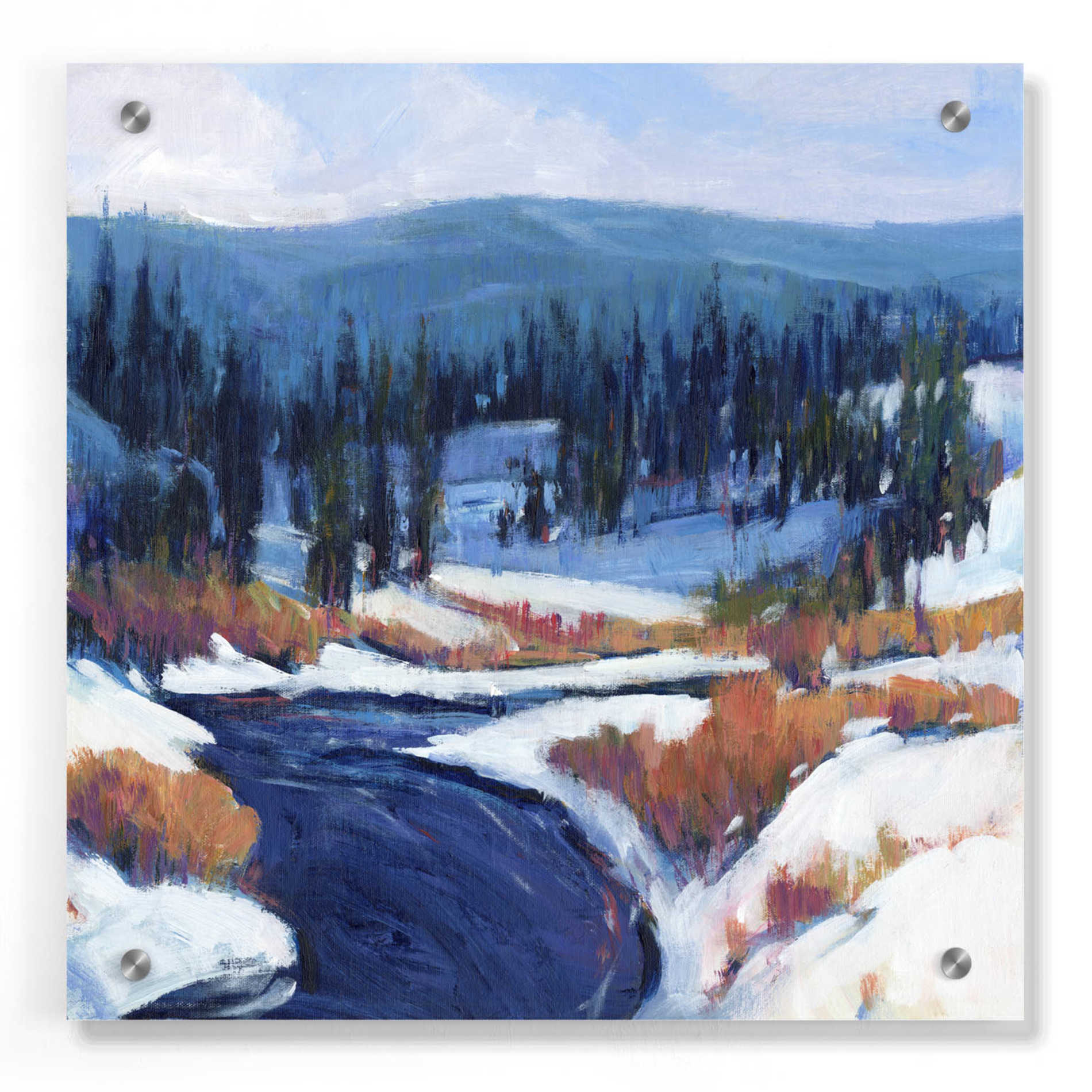 Epic Art 'Mountain Creek II' by Tim O'Toole, Acrylic Glass Wall Art,36x36