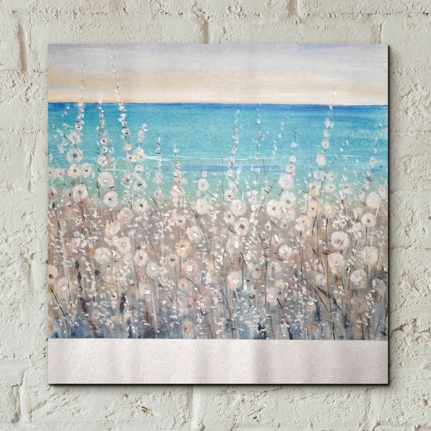 Epic Art 'Flowers by the Sea I' by Tim O'Toole, Acrylic Glass Wall Art,12x12