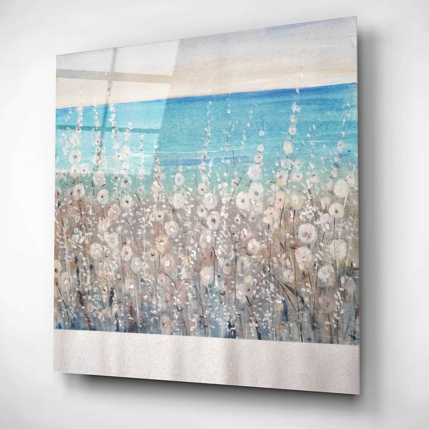 Epic Art 'Flowers by the Sea I' by Tim O'Toole, Acrylic Glass Wall Art,12x12