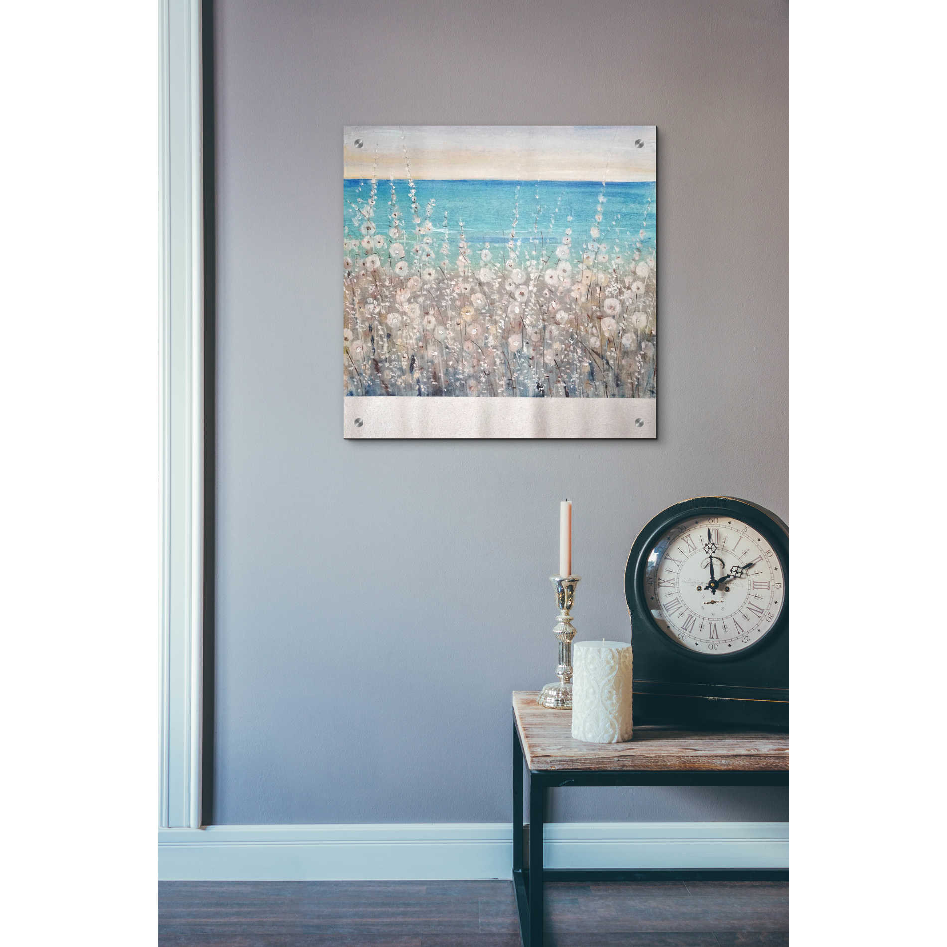 Epic Art 'Flowers by the Sea I' by Tim O'Toole, Acrylic Glass Wall Art,24x24