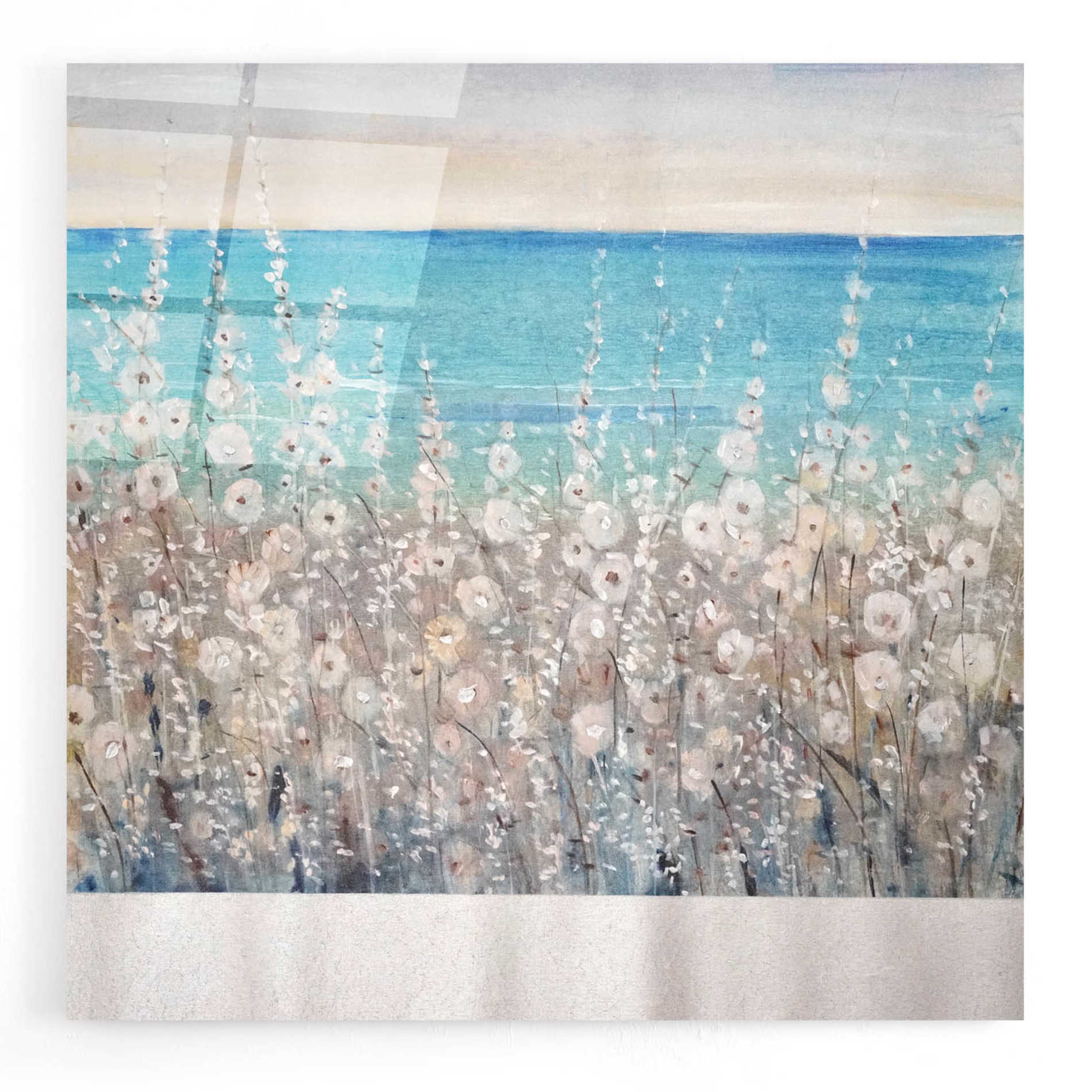 Epic Art 'Flowers by the Sea I' by Tim O'Toole, Acrylic Glass Wall Art,24x24
